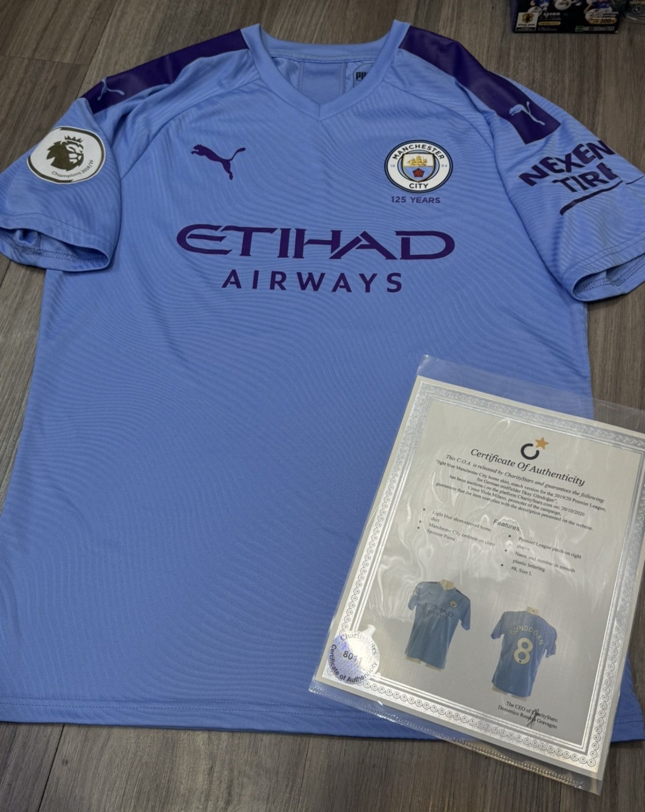 Manchester City 19/20 Match issued home shirt #8 Gundogan