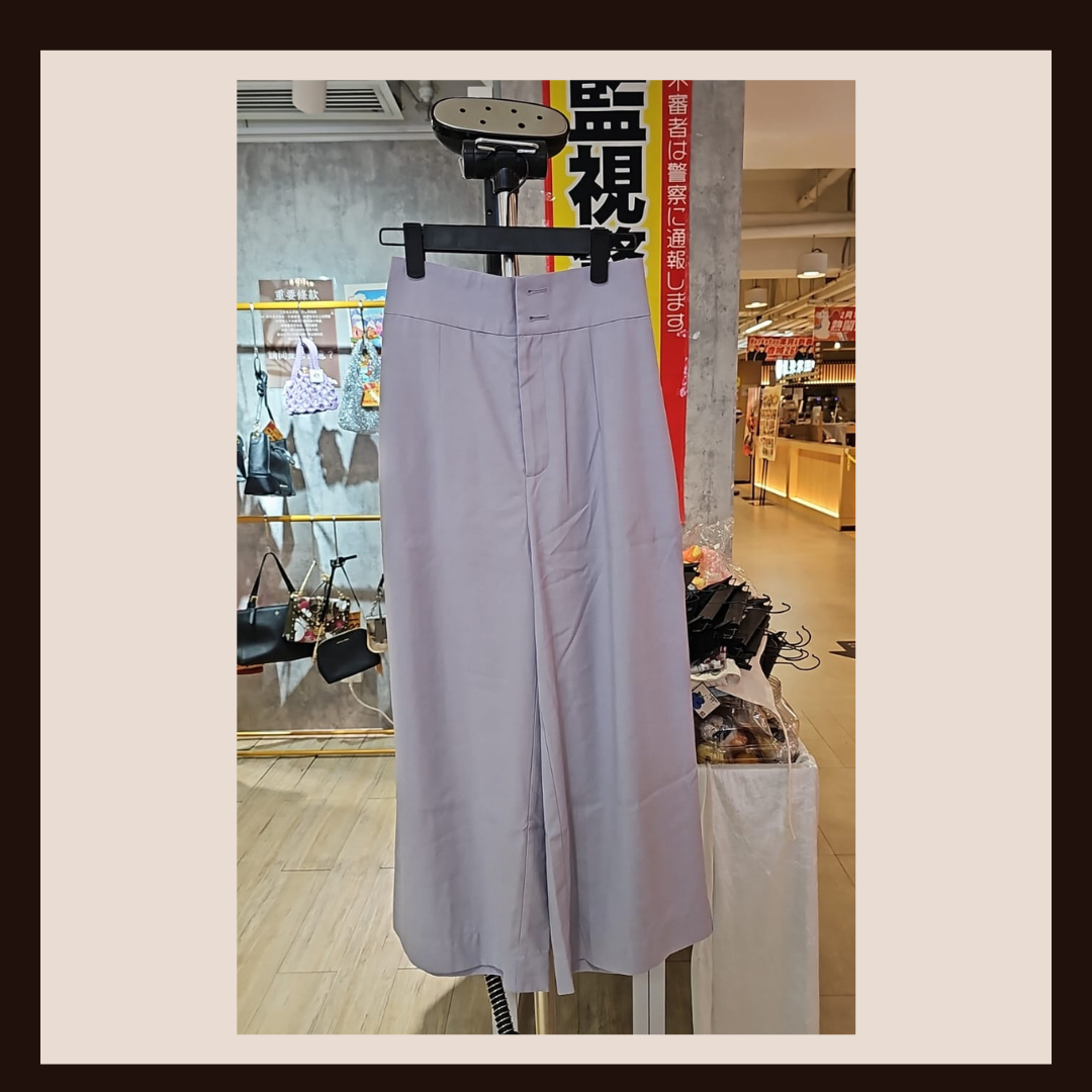 🔮 薰衣草之約：優雅高腰修身闊腳西褲