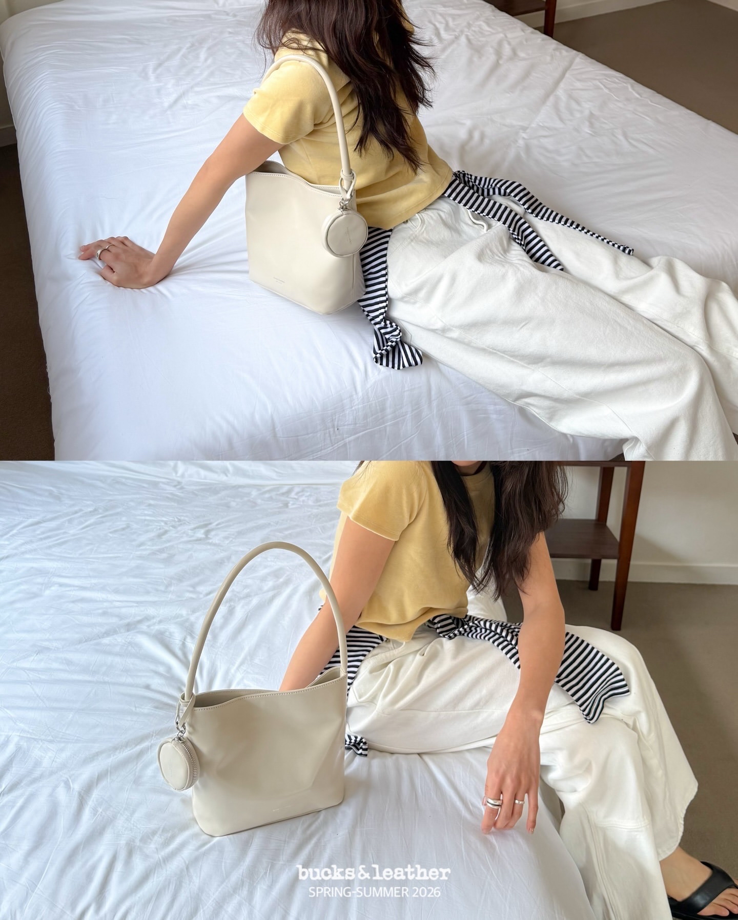 連線一口價, 不再有額外折扣【26SS】 預訂_More Bag with mini conis bag By Bucks & leather