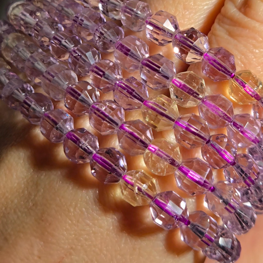 Faceted amethyst and citrine bracelets - JW66