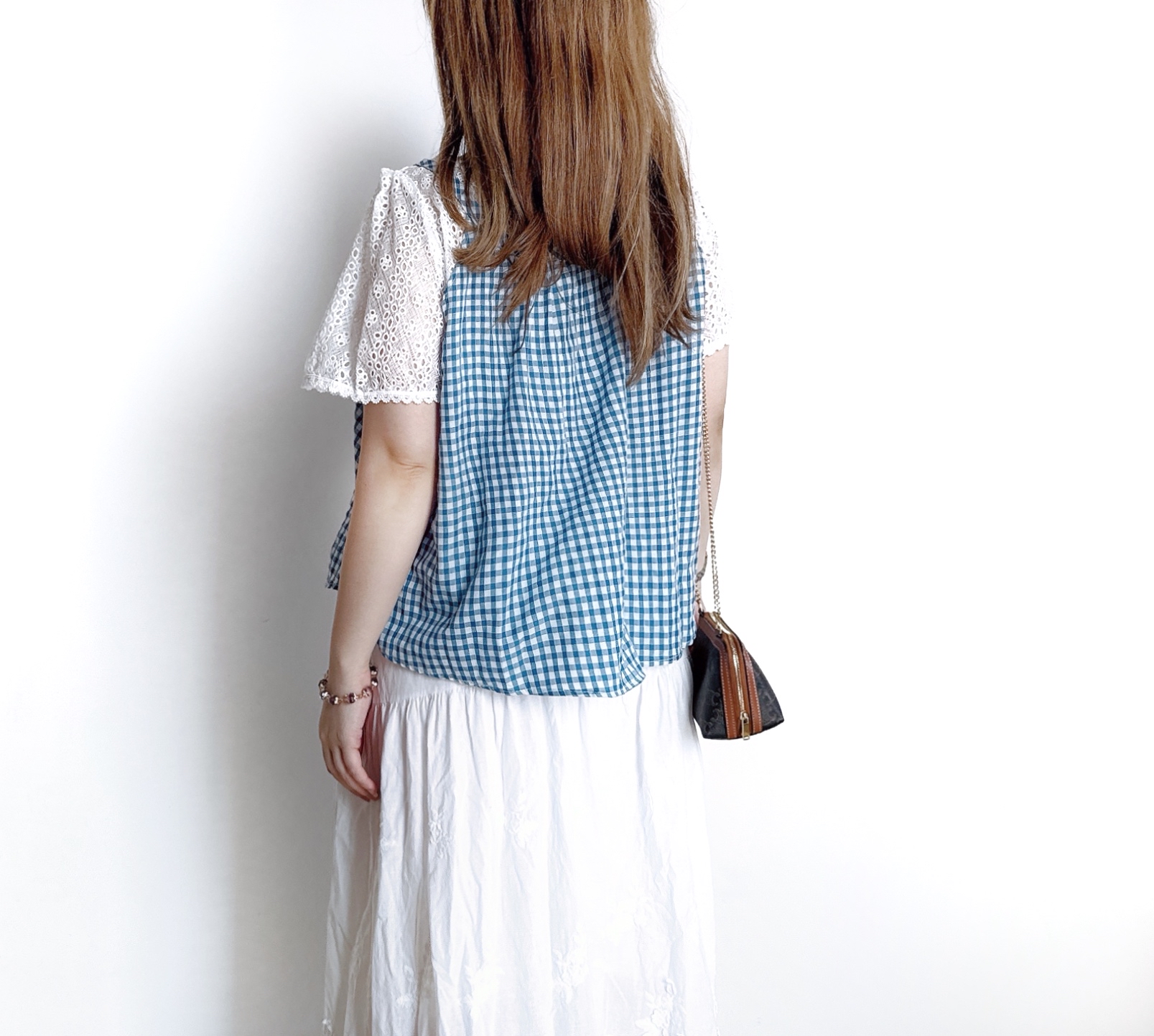 🌼初春優惠🍀 假兩件吊帶格仔Top