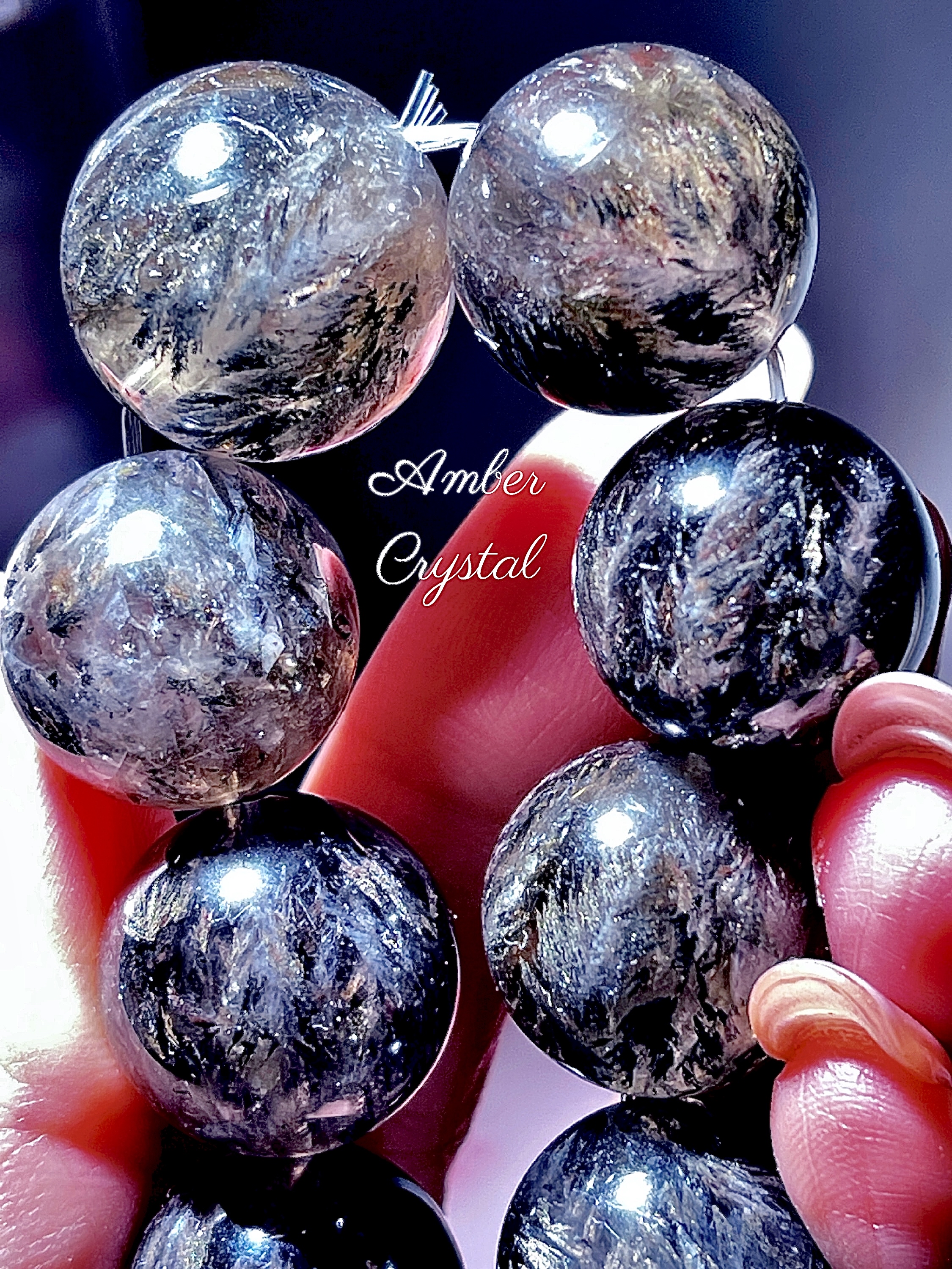 黑爆閃靈鑽 Skeletal Quartz Herkimer Diamond