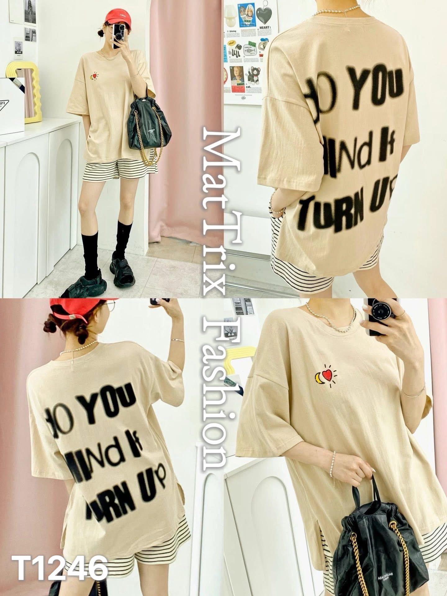T1246 ❤️背印字Tee  原價$238