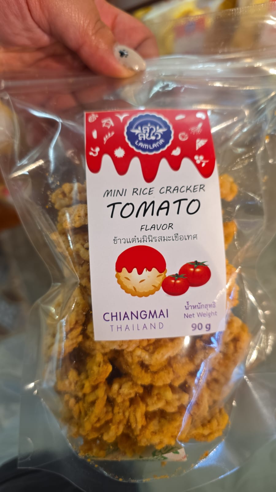 tomato mini rice cracker