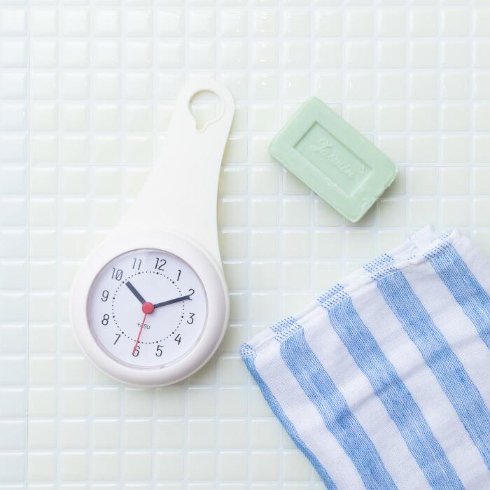 🔥🔥【日本直送《TASU》滴造型兩用防滴掛牆浴室鐘】