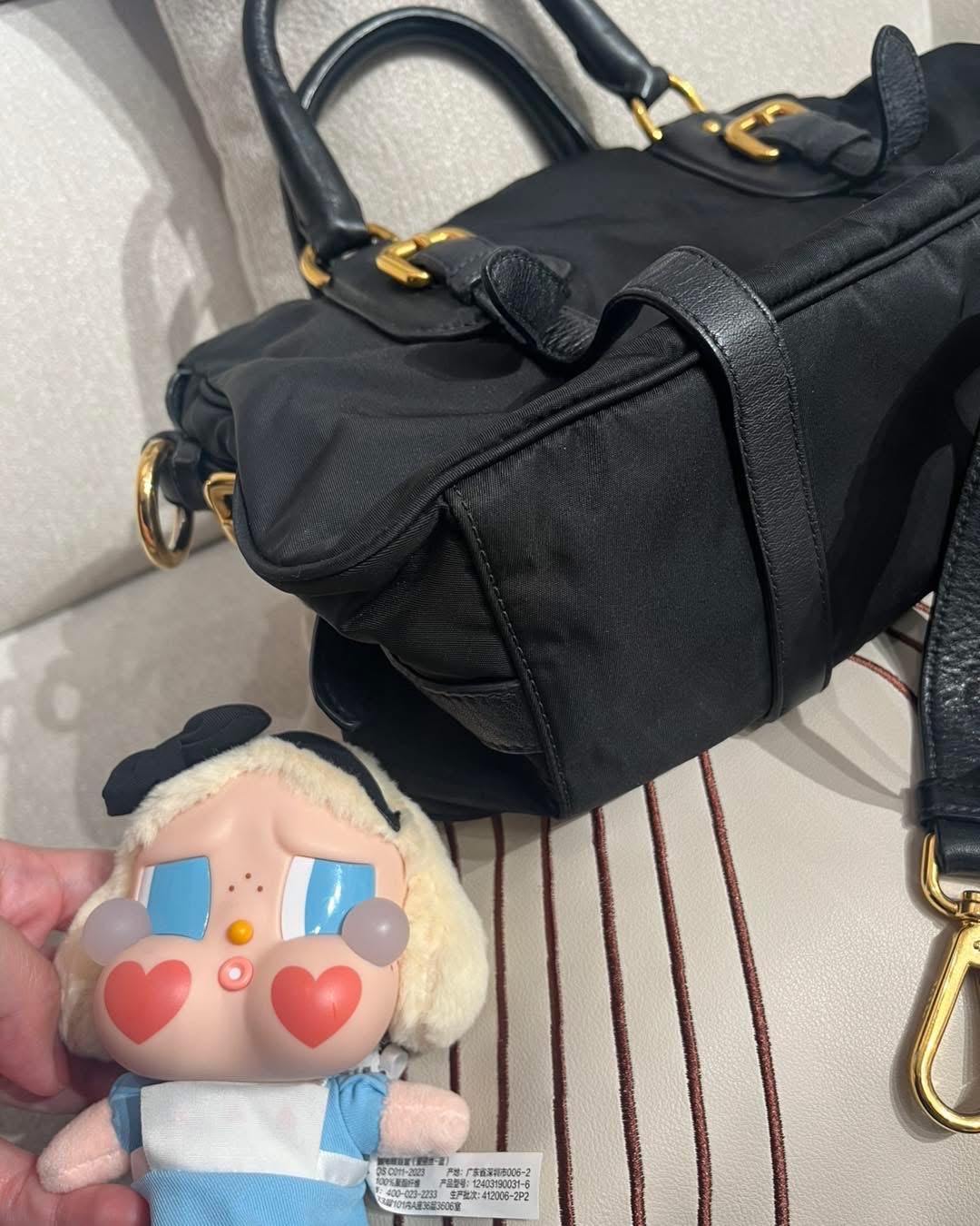 Prada Nylon 2Way Bag 黑色金扣 100%Authentic, 90%New