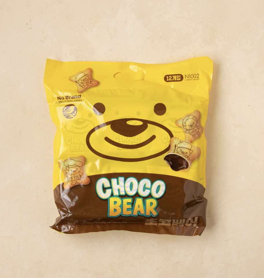 韓國 No Brand 朱古力夾心 熊仔餅 12包/袋｜Choco Bear 300g
