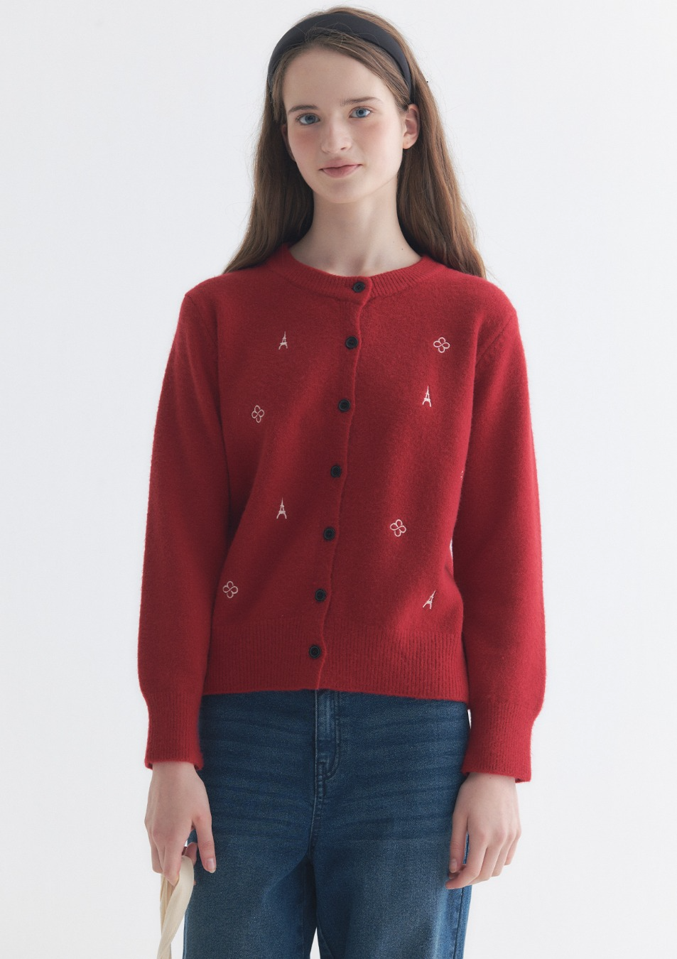 Marie Claire Lucky Clover Eiffel Tower🇫🇷Knit Sweater