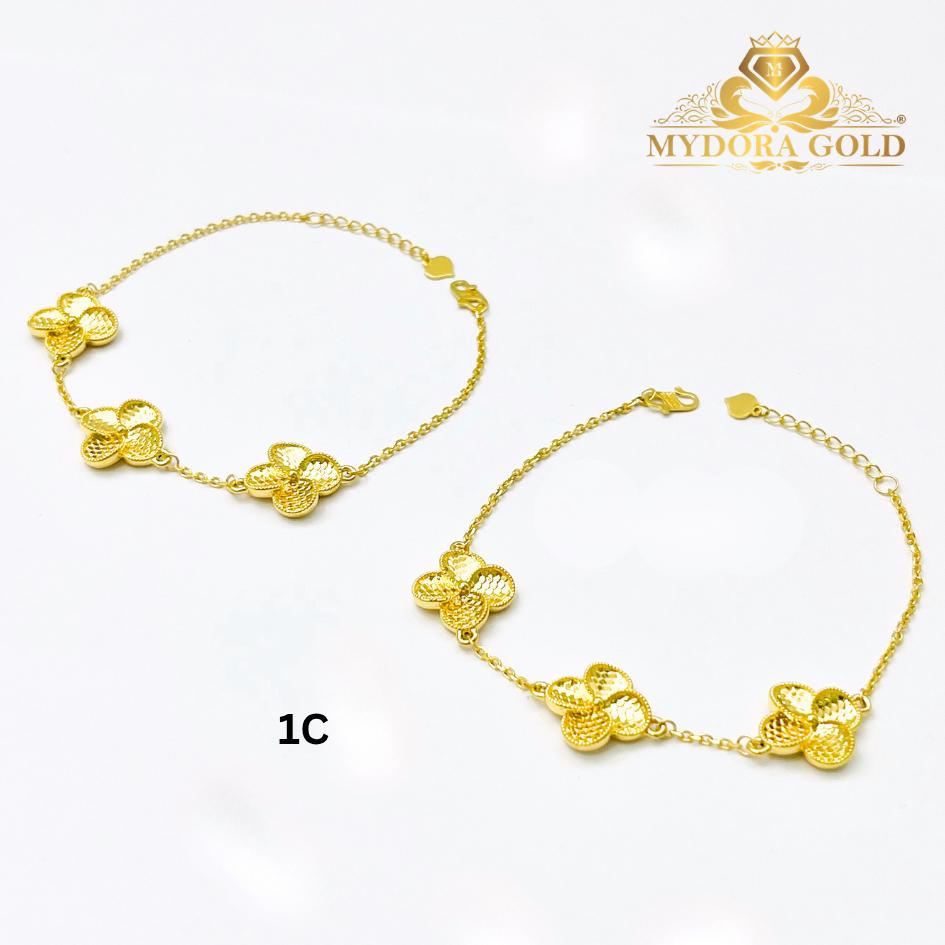 MYDORA Rantai Tangan Fesyen Sisik Bling l EMAS 916/22K
