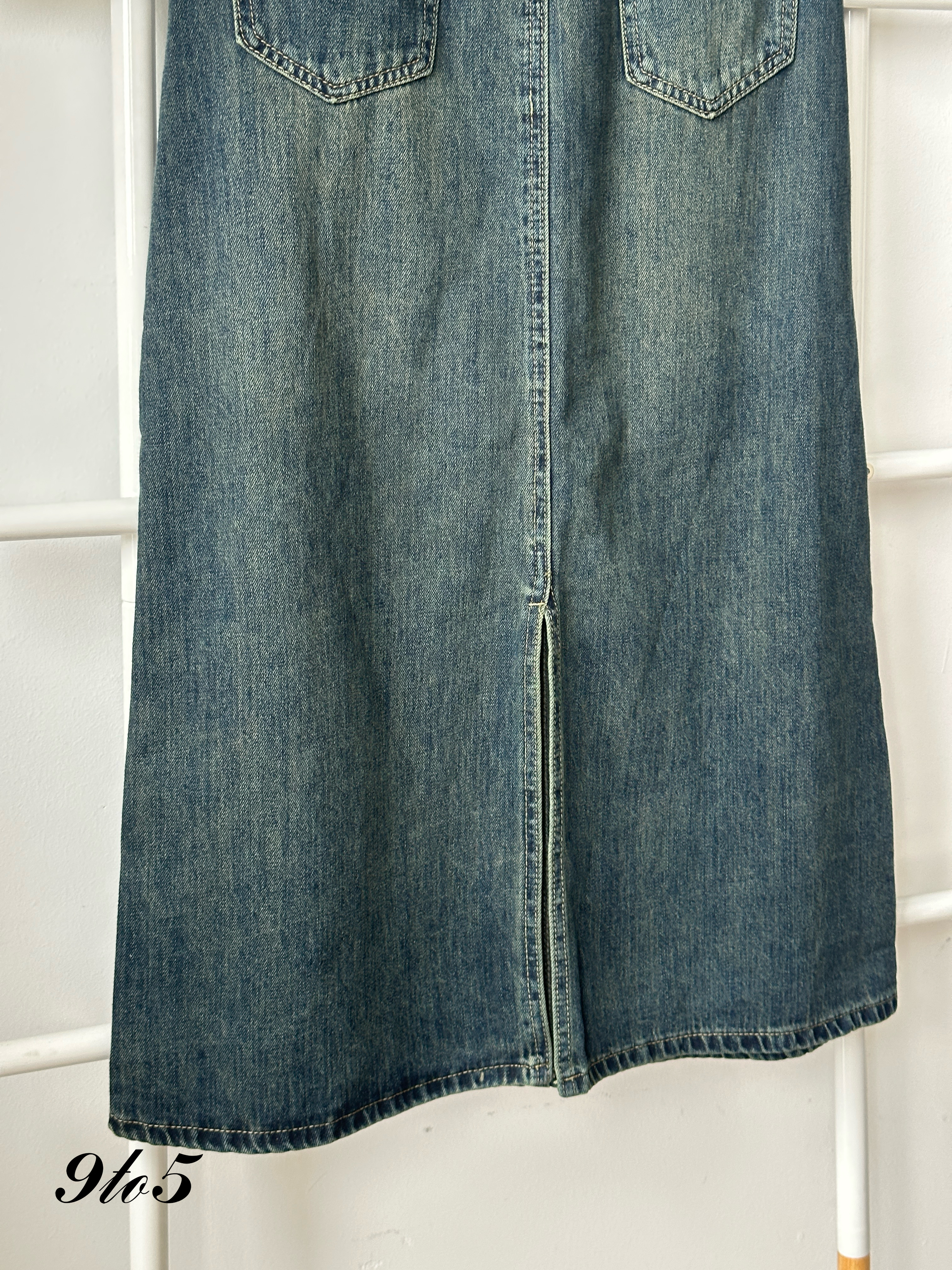 S1824 Denim Long Skirt 