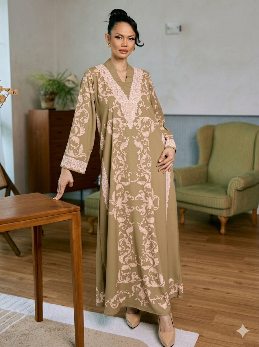 EGYPTIAN - CEMPAKA in OLIVE BEIGE