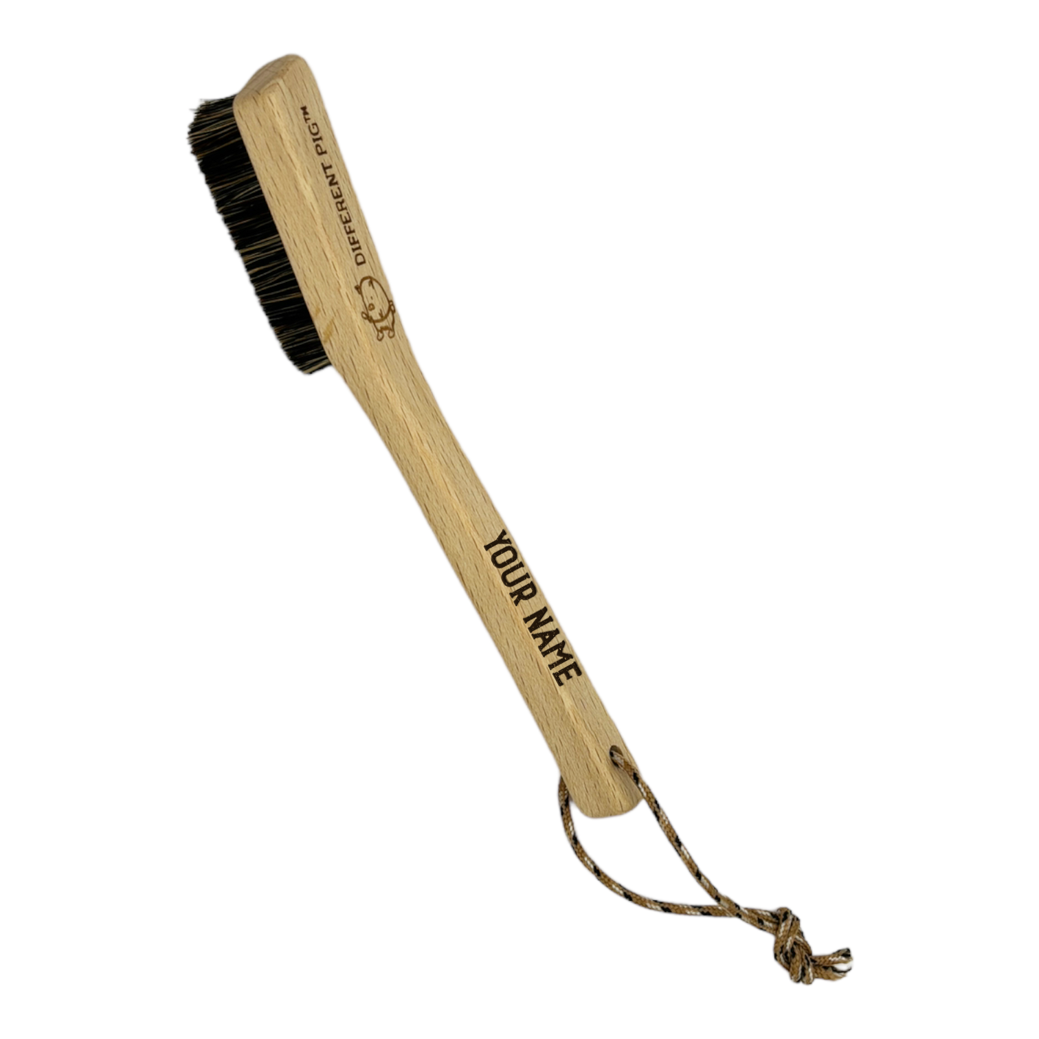 【來字刻名】𝗗𝗜𝗙𝗙𝗘𝗥𝗘𝗡𝗧 𝗣𝗜𝗚™ Piglet brush with name carving 刻名小豬掃連掛繩