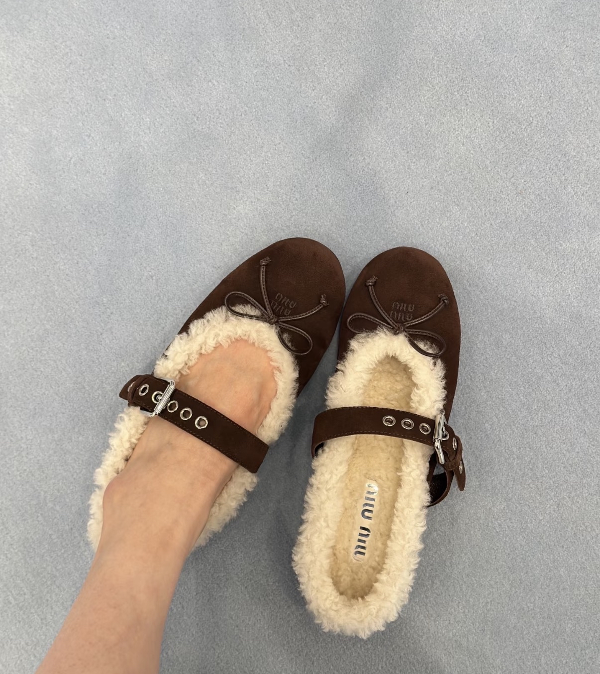 限時優惠✨新款🆕訂貨🍒MIUMIU 毛毛Maryjane  Size 37/38/39/40/41