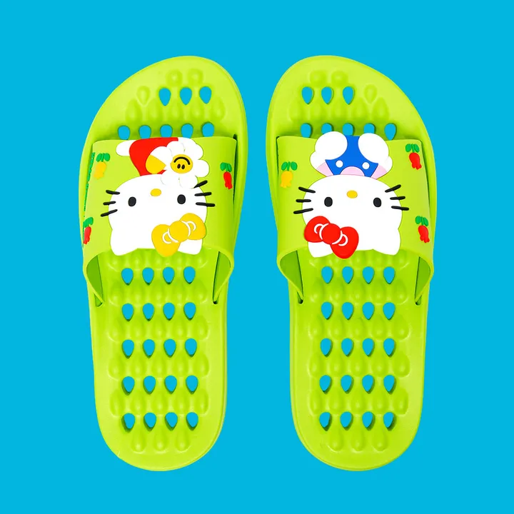 [Wiggle Wiggle x Sanrio] 浴室拖鞋 - Green Garden