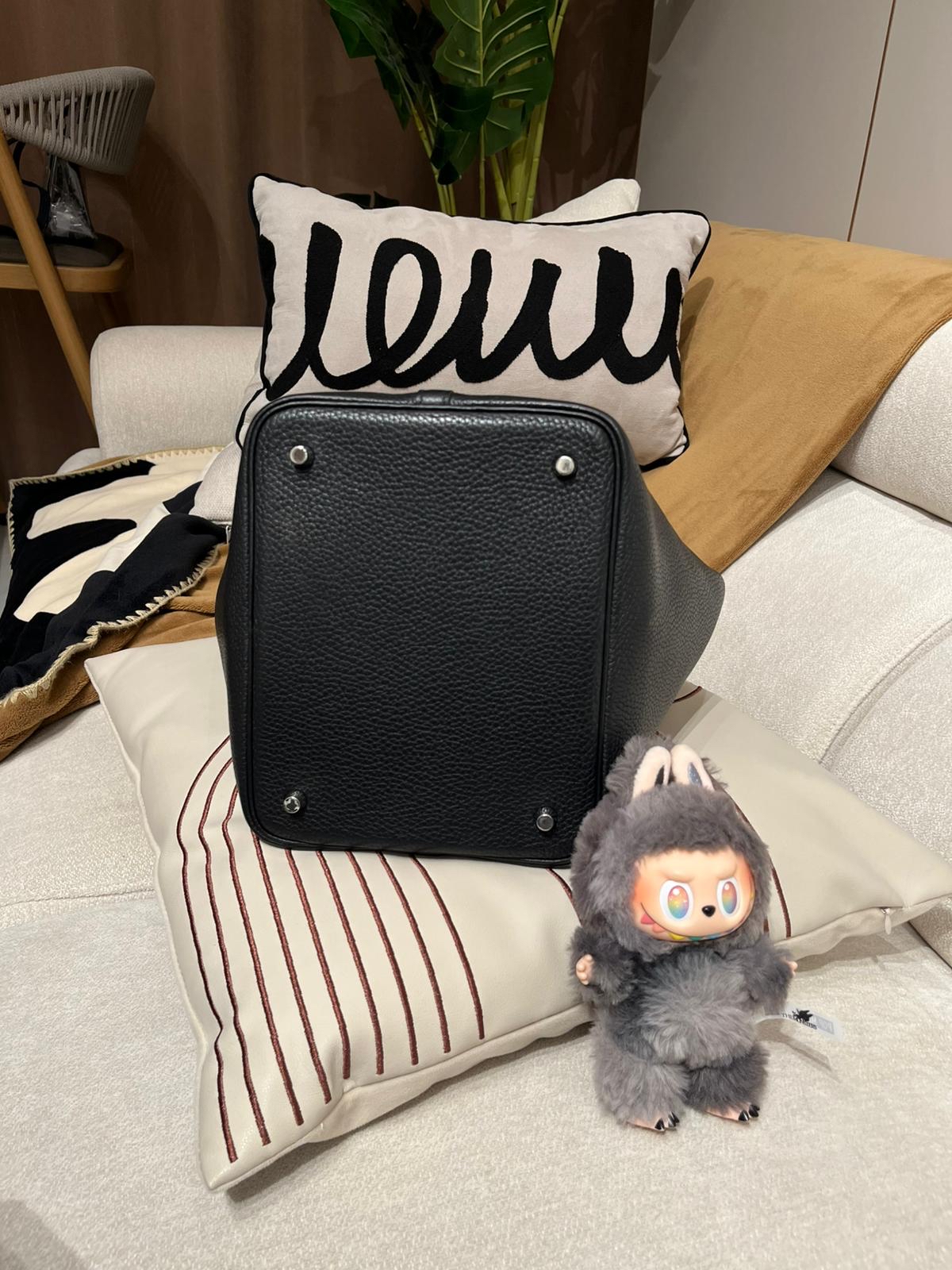 Hermes picotin 22,黑色銀扣,STAMP C 100%Authentic ,98%new  ✅key lock ✅dust bag