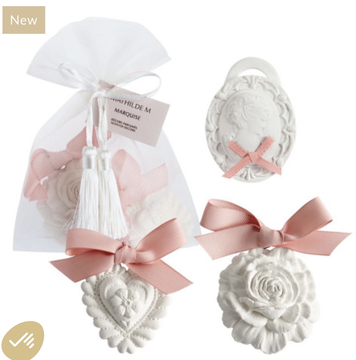 💕Mathilde.M Pouch of 3 Scented Decorations - Marquise