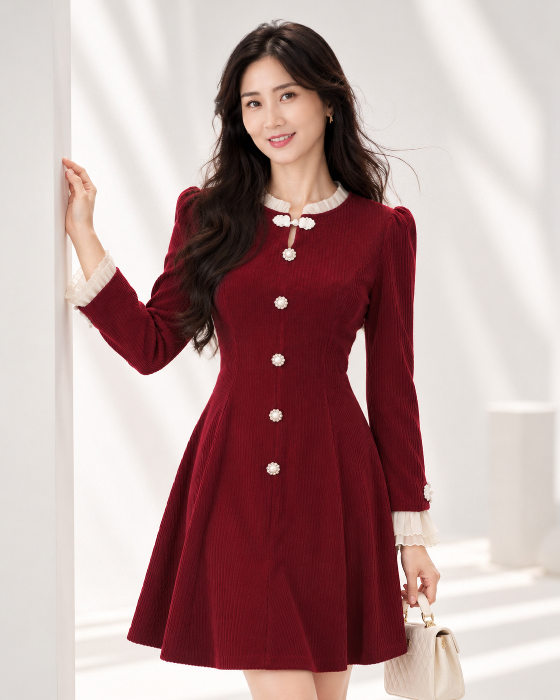 5171 Velvet Line Elegance Mini Dress