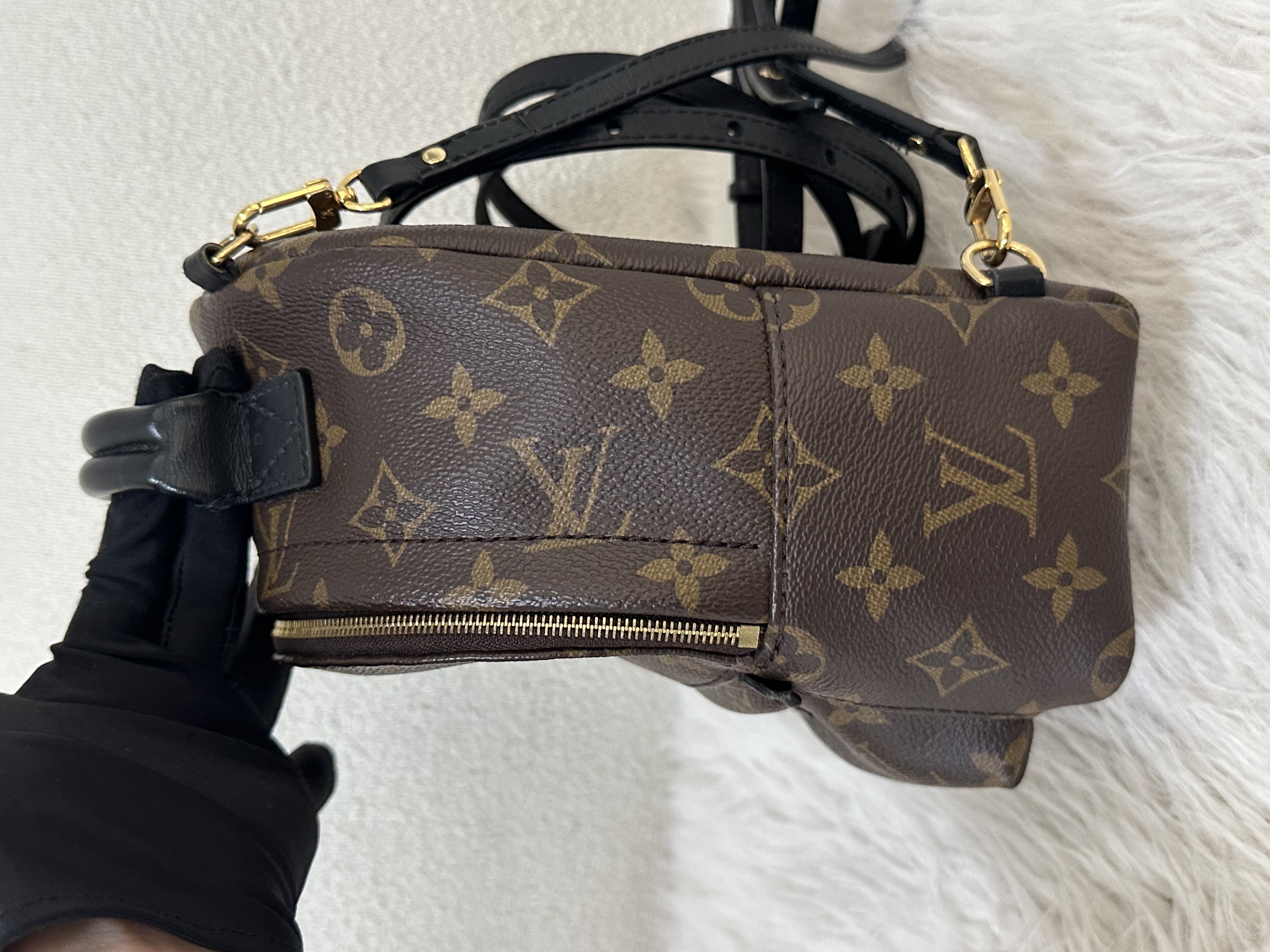 Pre-owned Louis Vuitton Monogram Palm Springs Backpack /26NY10