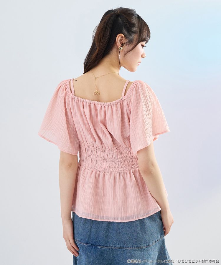 《Pre-Order》2-Way Shirred Blouse 兩穿皺褶上衣｜唱K小魚仙 Pichi Pichi Pitch X earth Japan Label (26PP07-P)