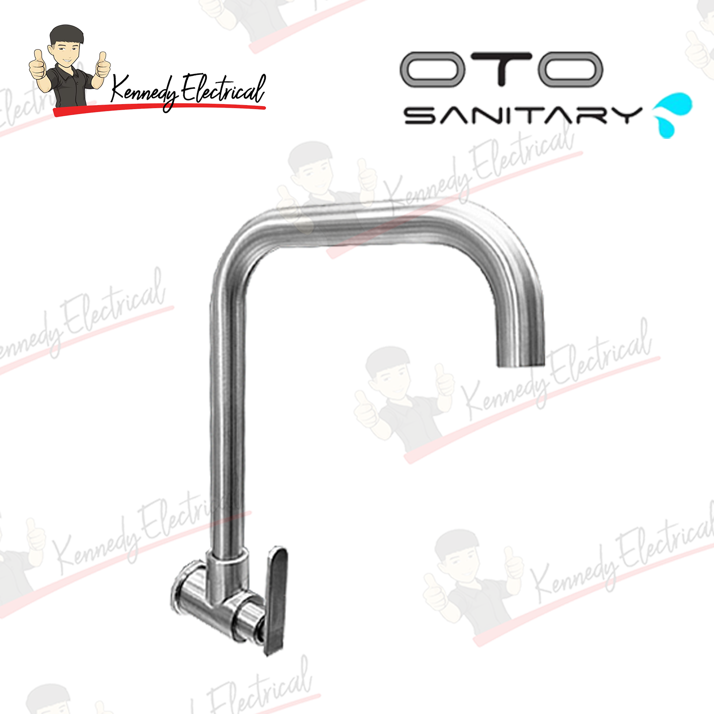 Otosani 304# Stainless Steel Heavy Duty L Shape Wall Swan Tap (966-54#) OTO966-54