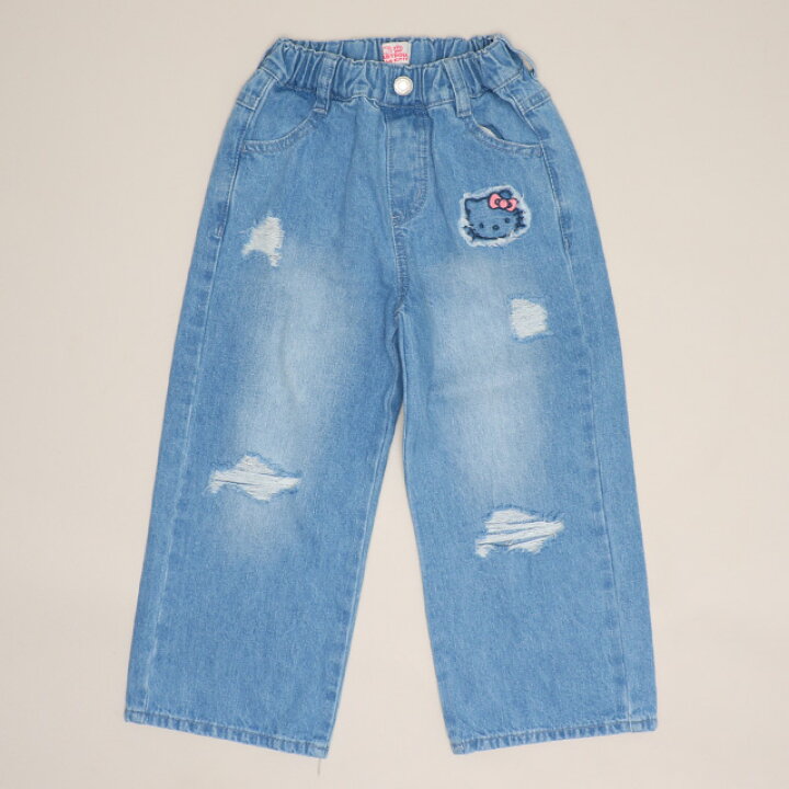 🇯🇵預訂 日本直送🇯🇵Babydoll x Sanrio系列兩色人物刺繡貼花闊腳牛仔褲