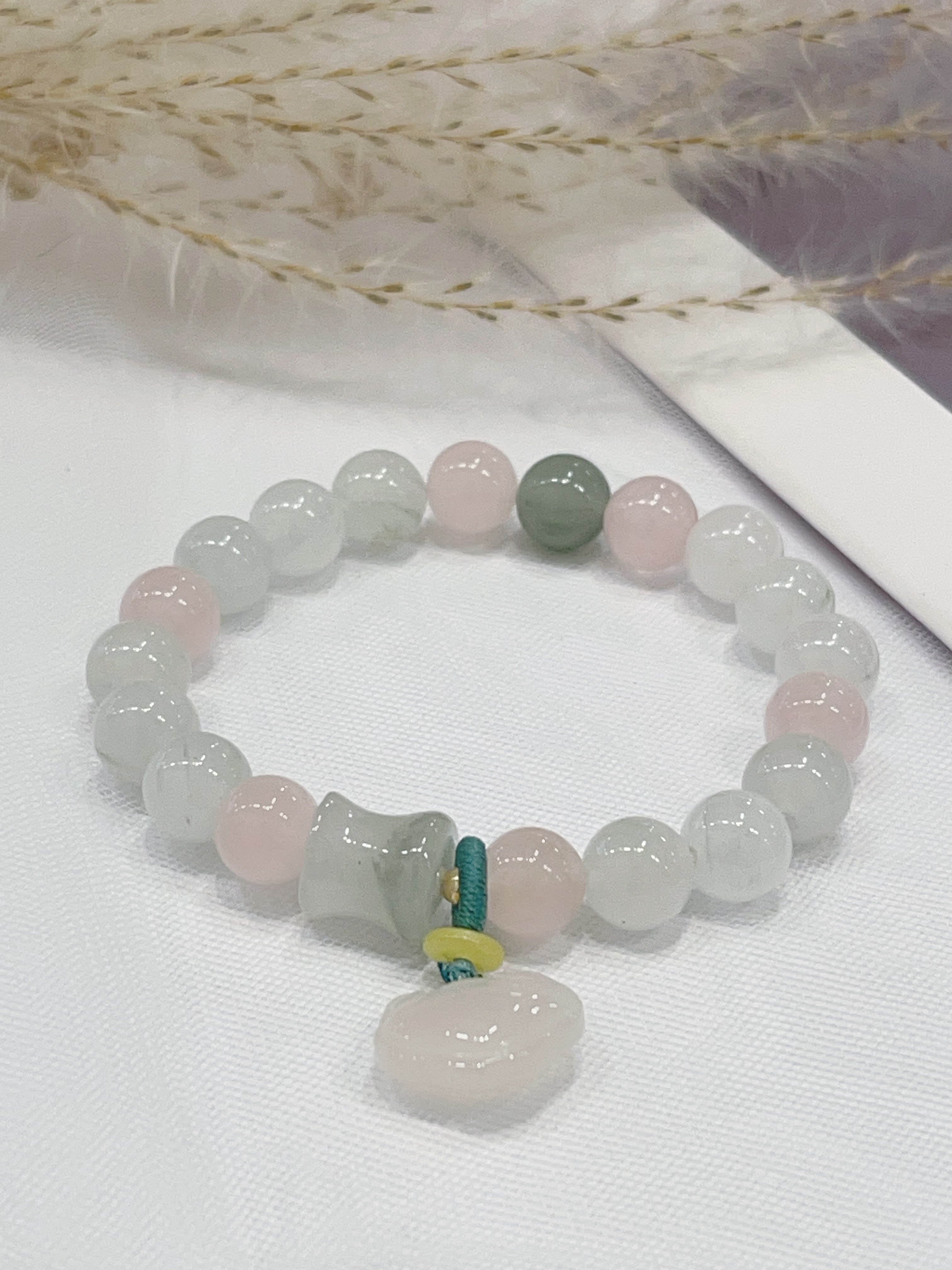 ☁️ 天山翠 × 祥云手串 Tianshan Jade & Auspicious Cloud | 8mm