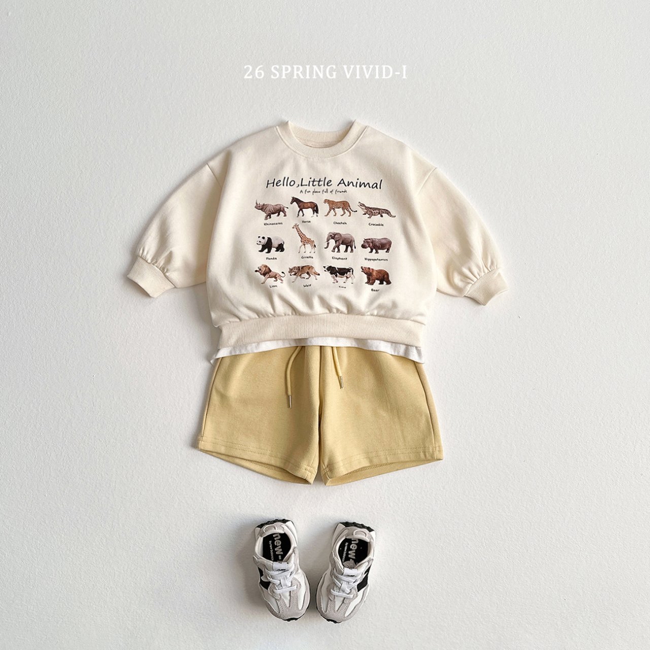 🌸預訂 韓國直送🌸🇰🇷VIVIDI兩色迷你動物印花寬鬆衛衣