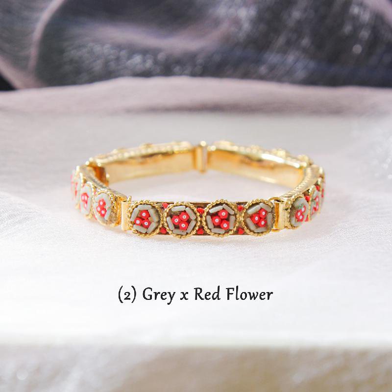 Vintage New Old Stock Mosaic Link Bracelet -Trio Pastel Zone (FA219~FA223)