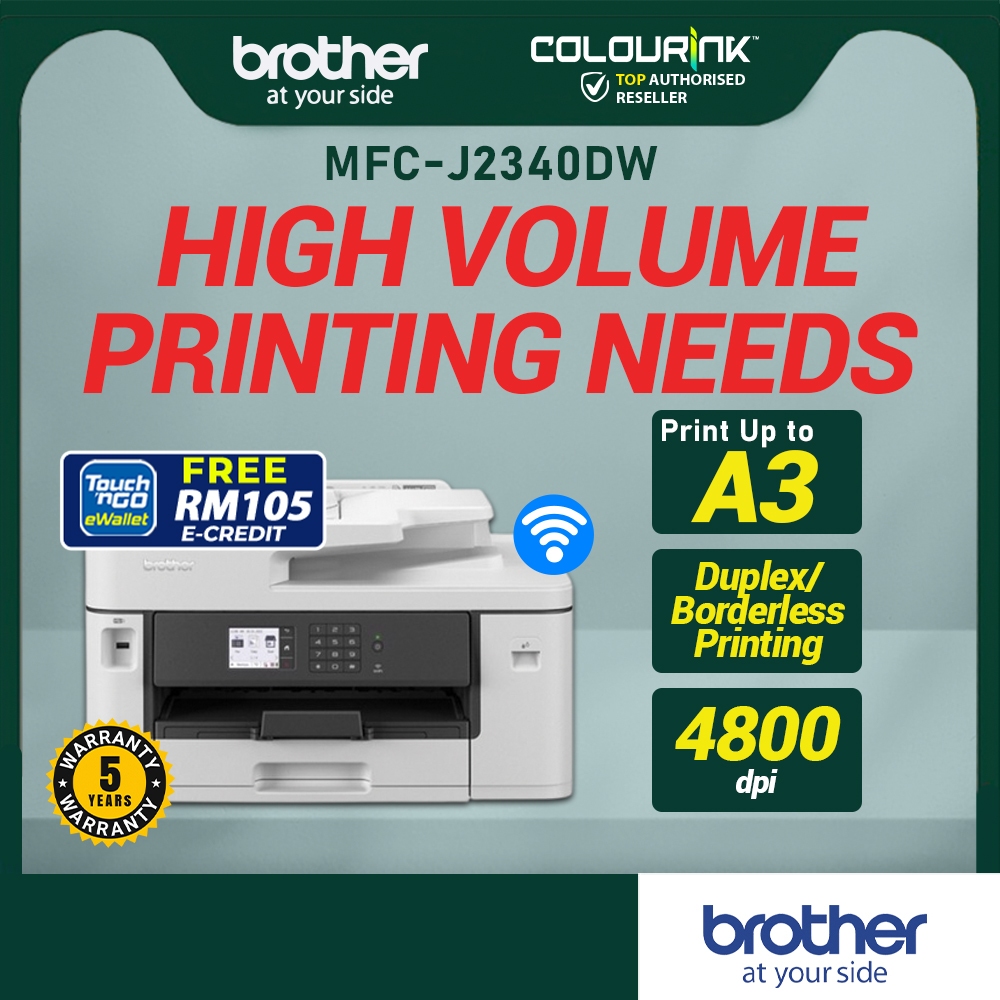 Brother MFC-J2340DW Colour Inkjet Printer A3 Print A4 Scan Copy Fax ADF Wifi MFC-J2330DW L14150 IX6770 IX6780 7740 7720