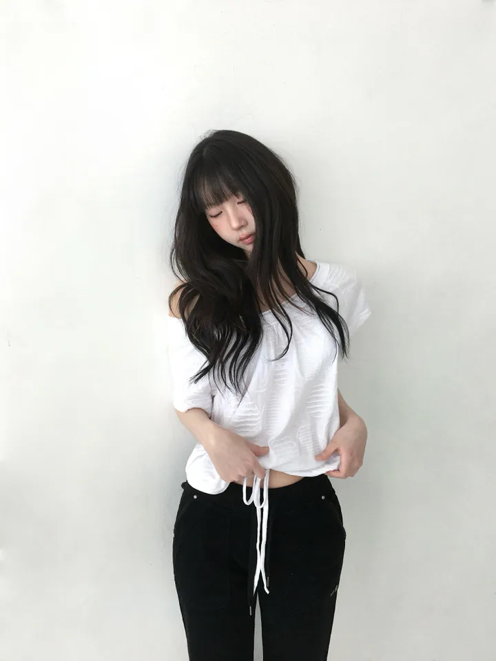 Wide Neck Drawstring Top