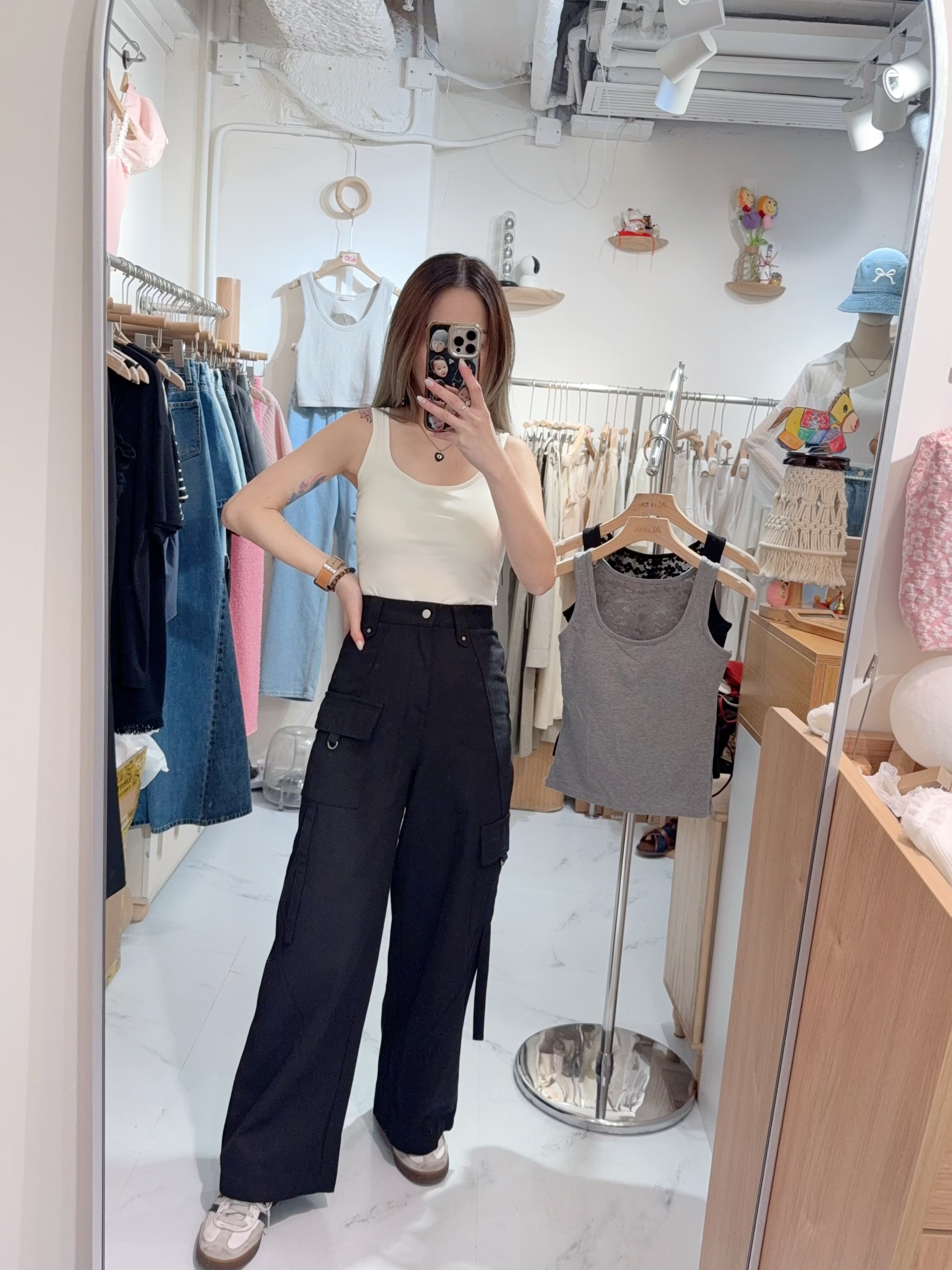 粗帶後lace bra top