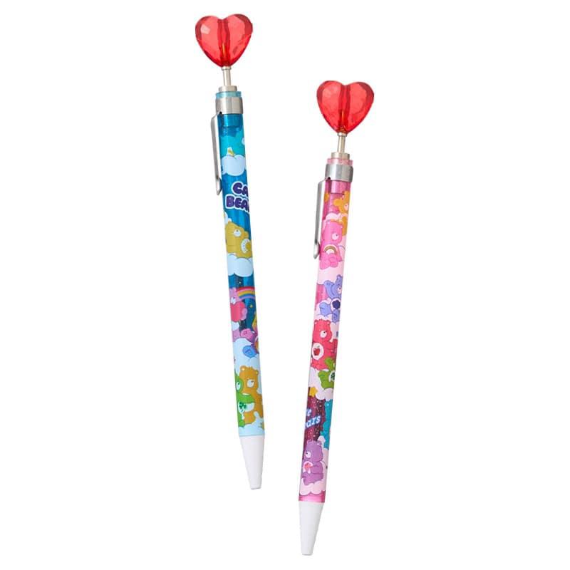 可愛熊心形裝飾原子筆（黑色）