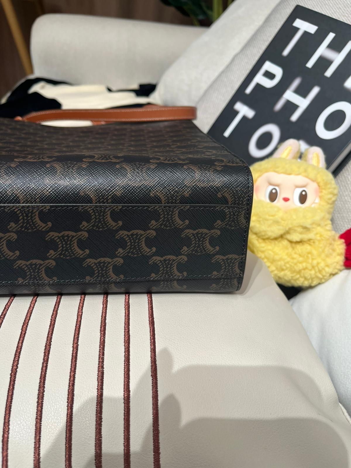 Celine vertical cabas small tote in triomphe  100%Authentic ,98%new✅塵袋 