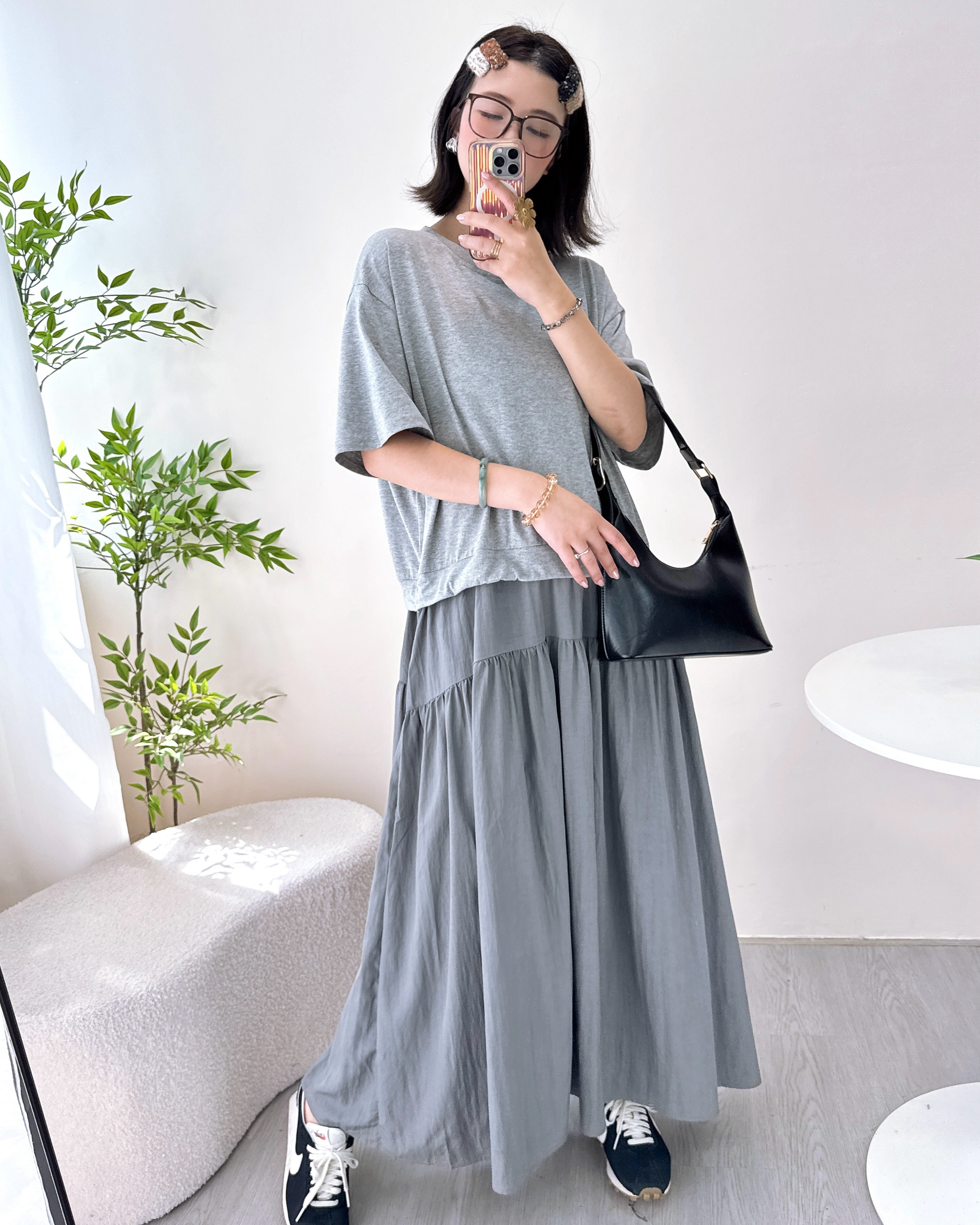 休閒可索繩連身裙 2色