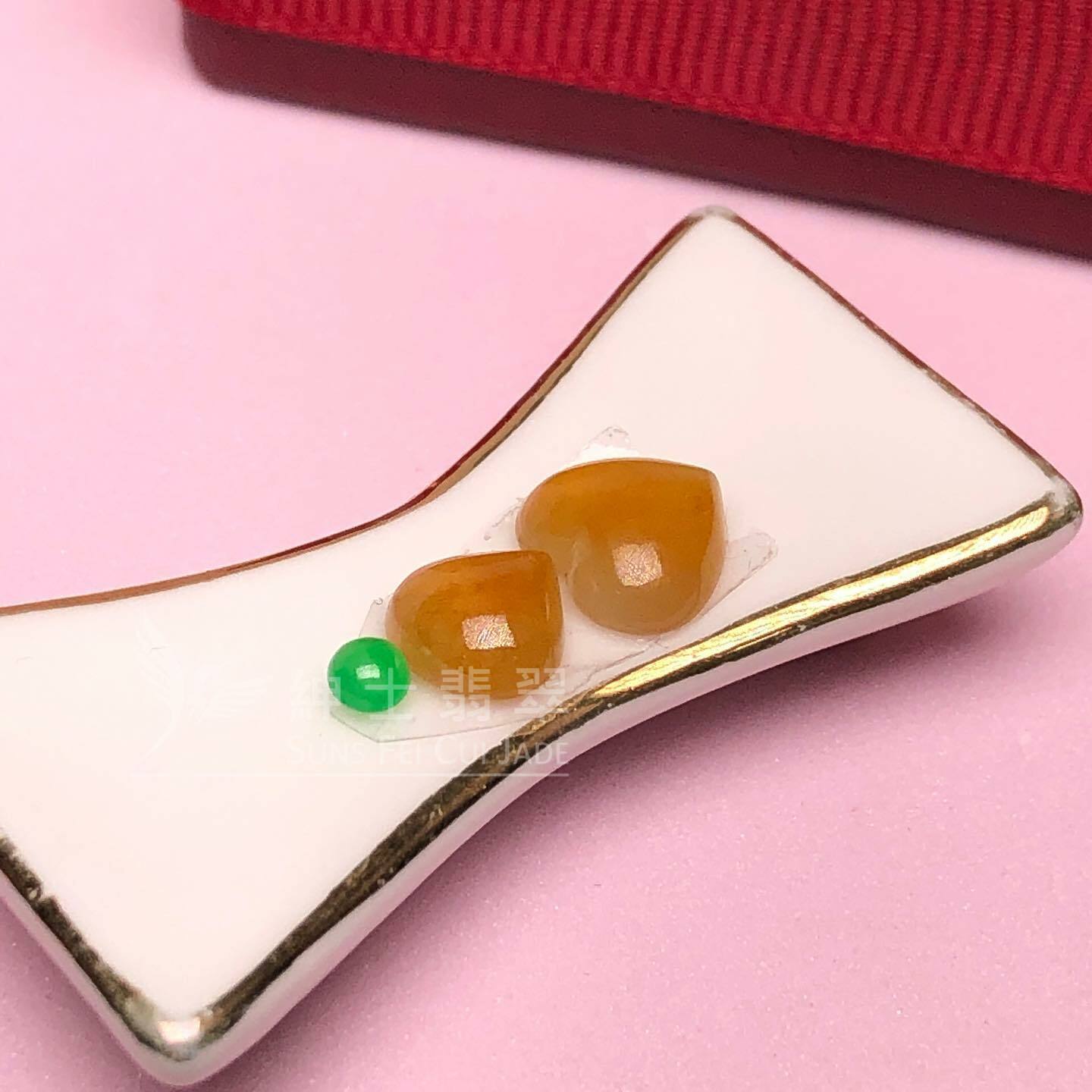 翡色蛋面拼小綠蛋