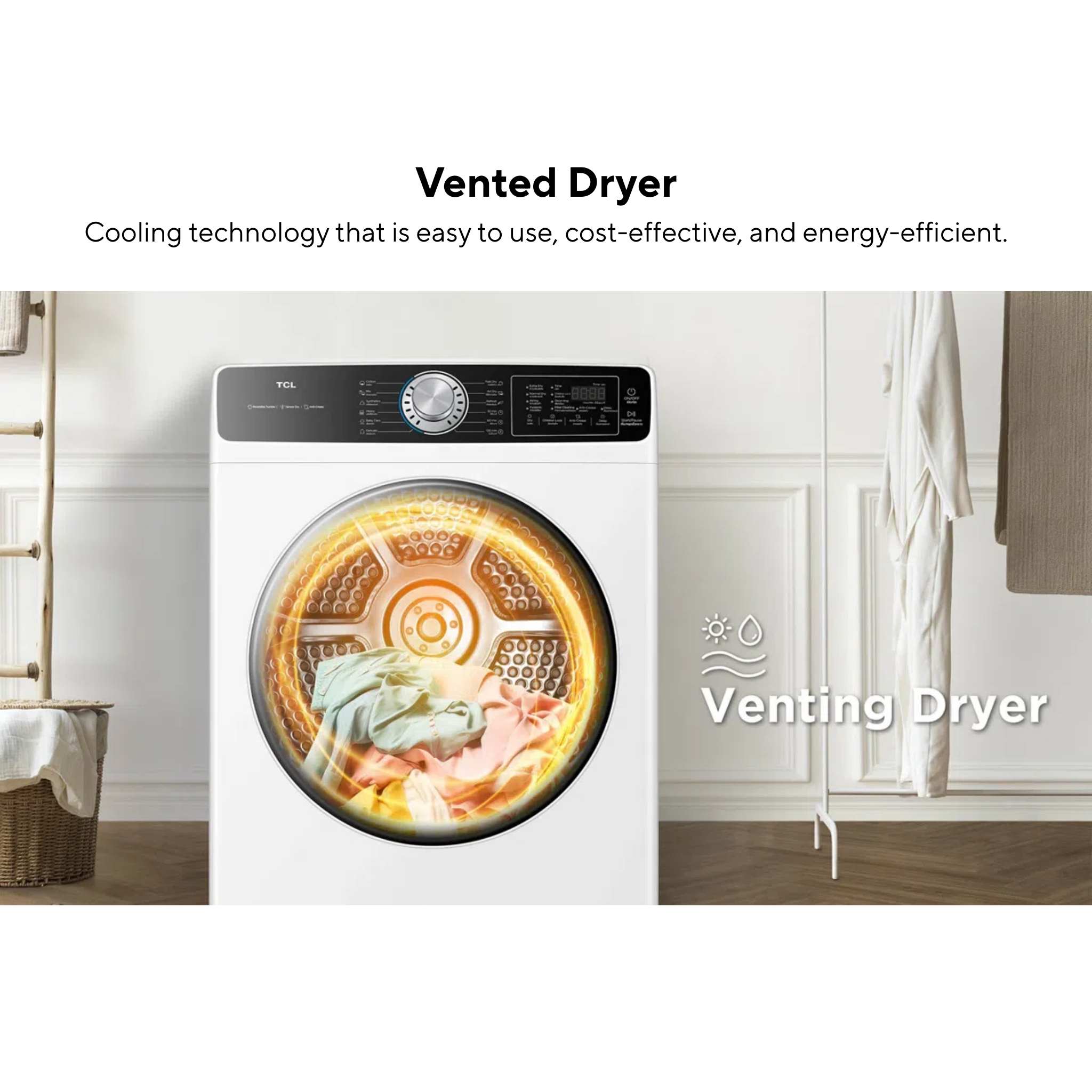 TCL 10kg Vented Tumble Dryer (TDV100-F21W)