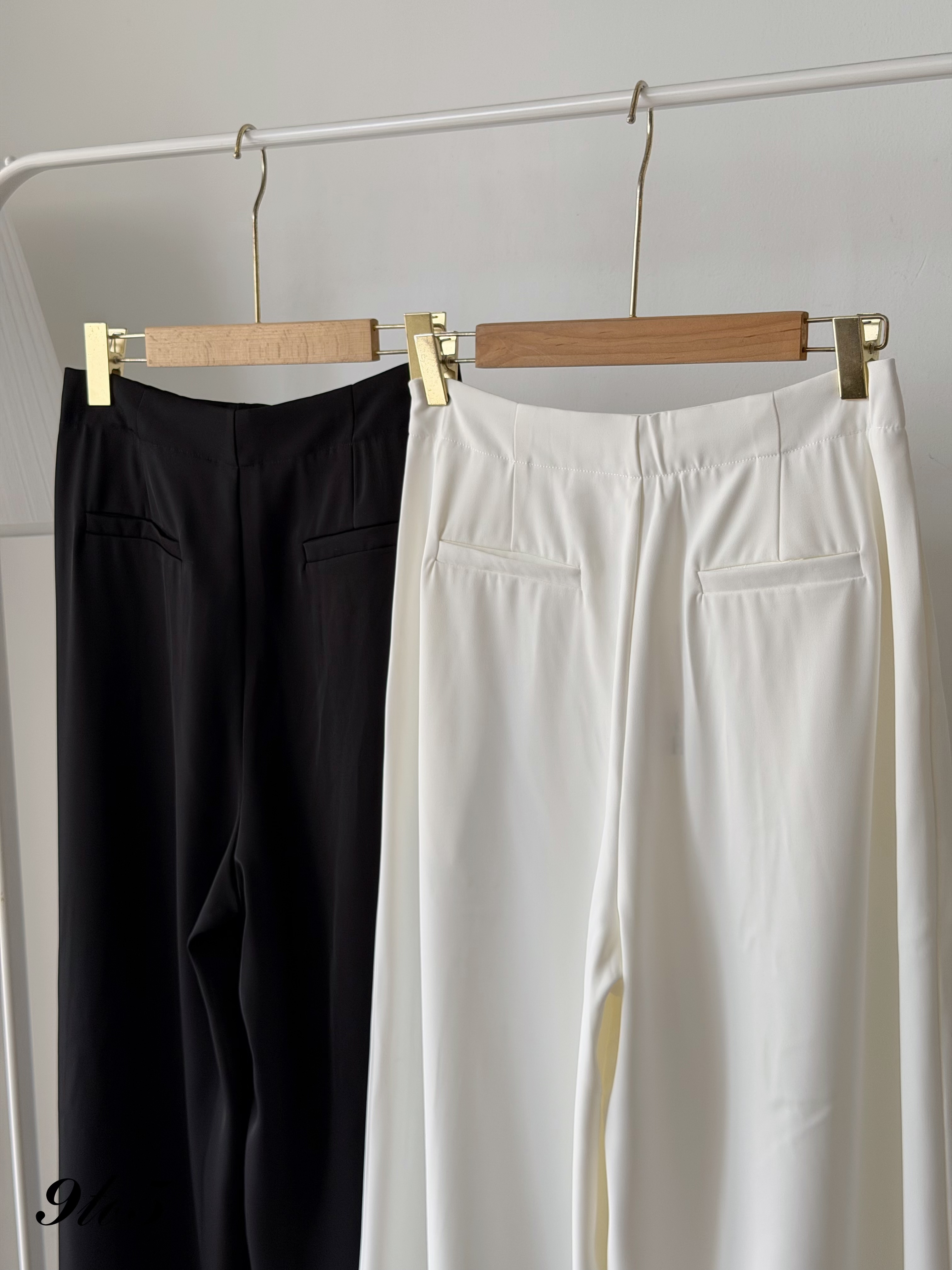 S2043 Wide Leg Long Pants - 4 Colors 