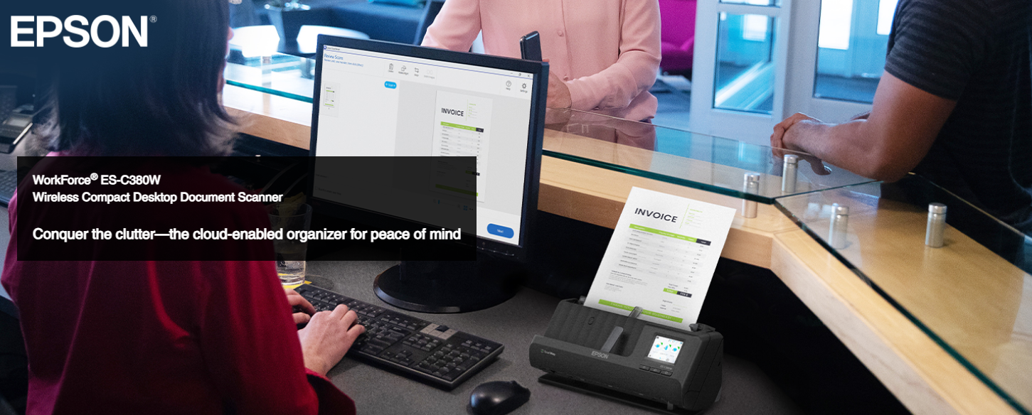 Epson WorkForce ES-C380W A4 Wi-Fi USB Document Scanner Product similar ES-C580W