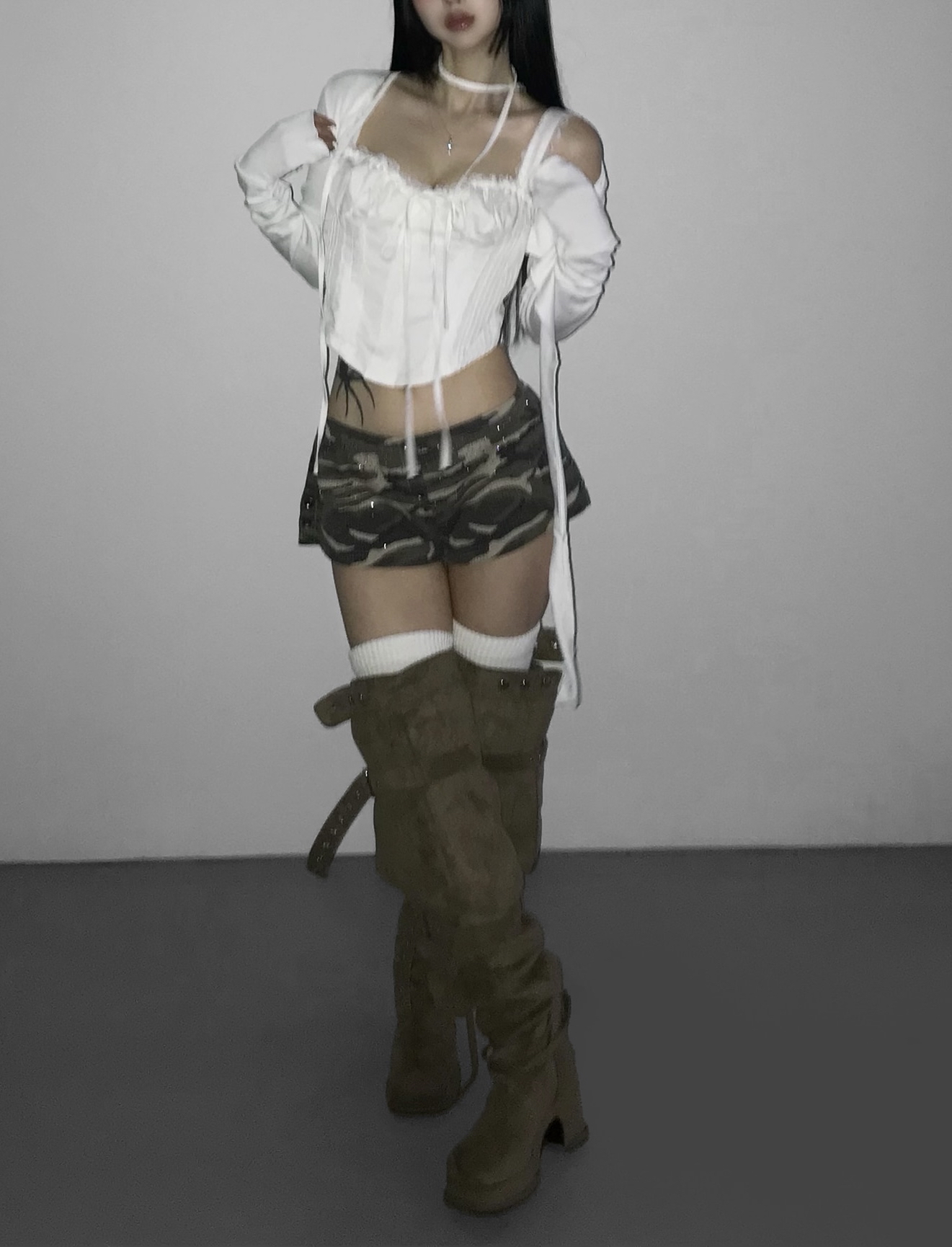 Asymmetrical Grommet Crop Bolero