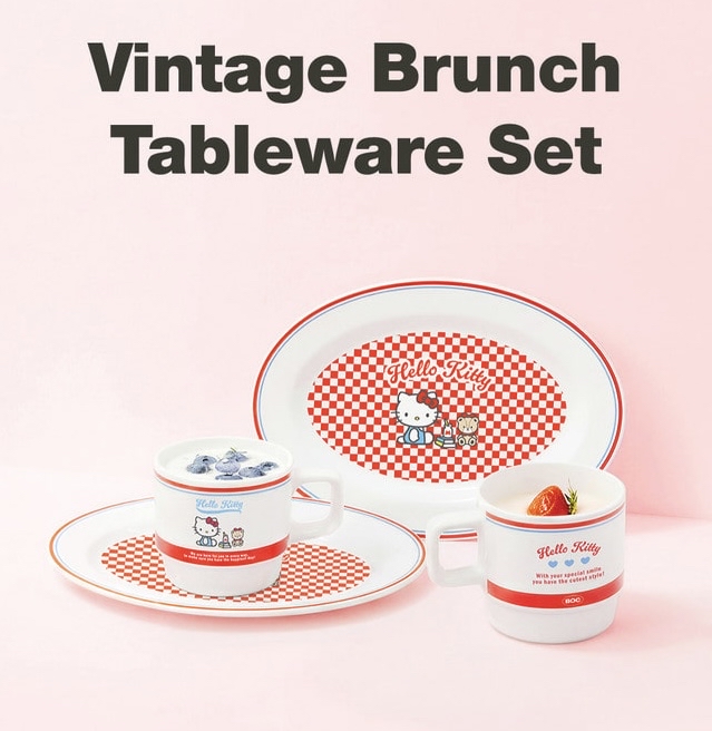 Sanrio Hello Kitty Vintage Brunch 2人餐具套裝🎀🧸 