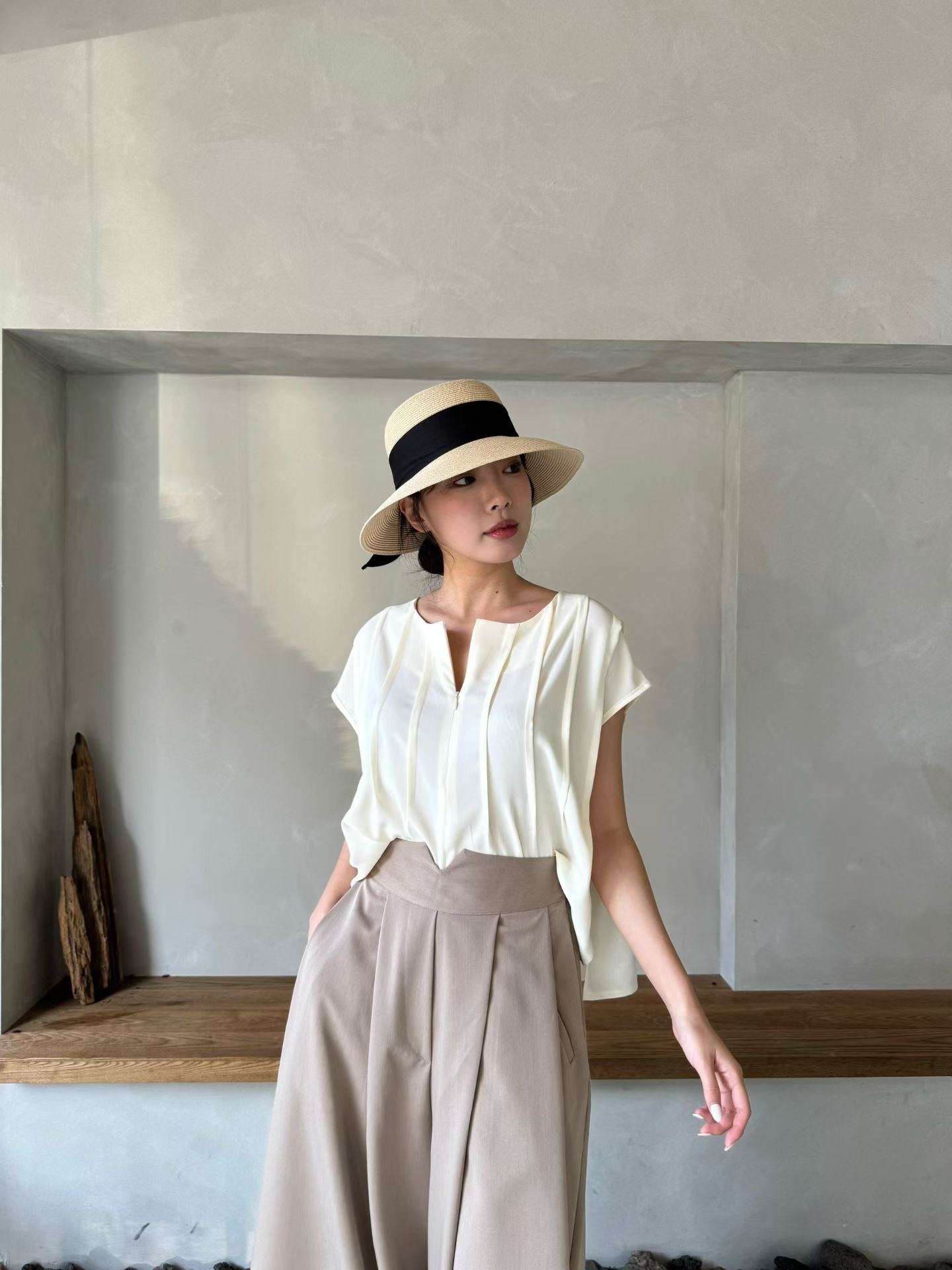 MG23_05 蝙蝠拉鍊TOP (3色)