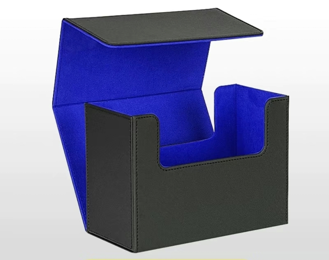 26枚容量PSA評級卡磚盒 高級PU輕便式磁吸卡磚盒收納盒（藍色）