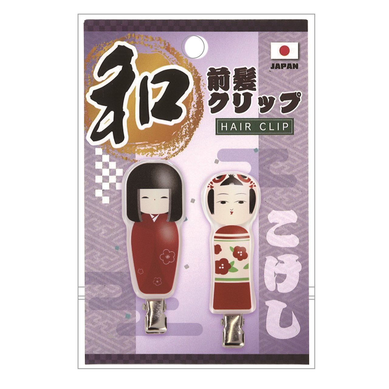 日式髮夾 - 和前髪クリップ こけし