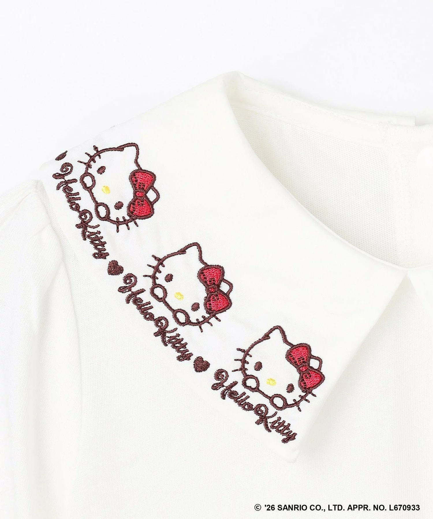 🆕【⭐訂購⭐】🌀 🇯🇵 日本直送 #HelloKitty x ANY KIDS 刺繡領襯衫🌀 [ELJA-0067][261107]