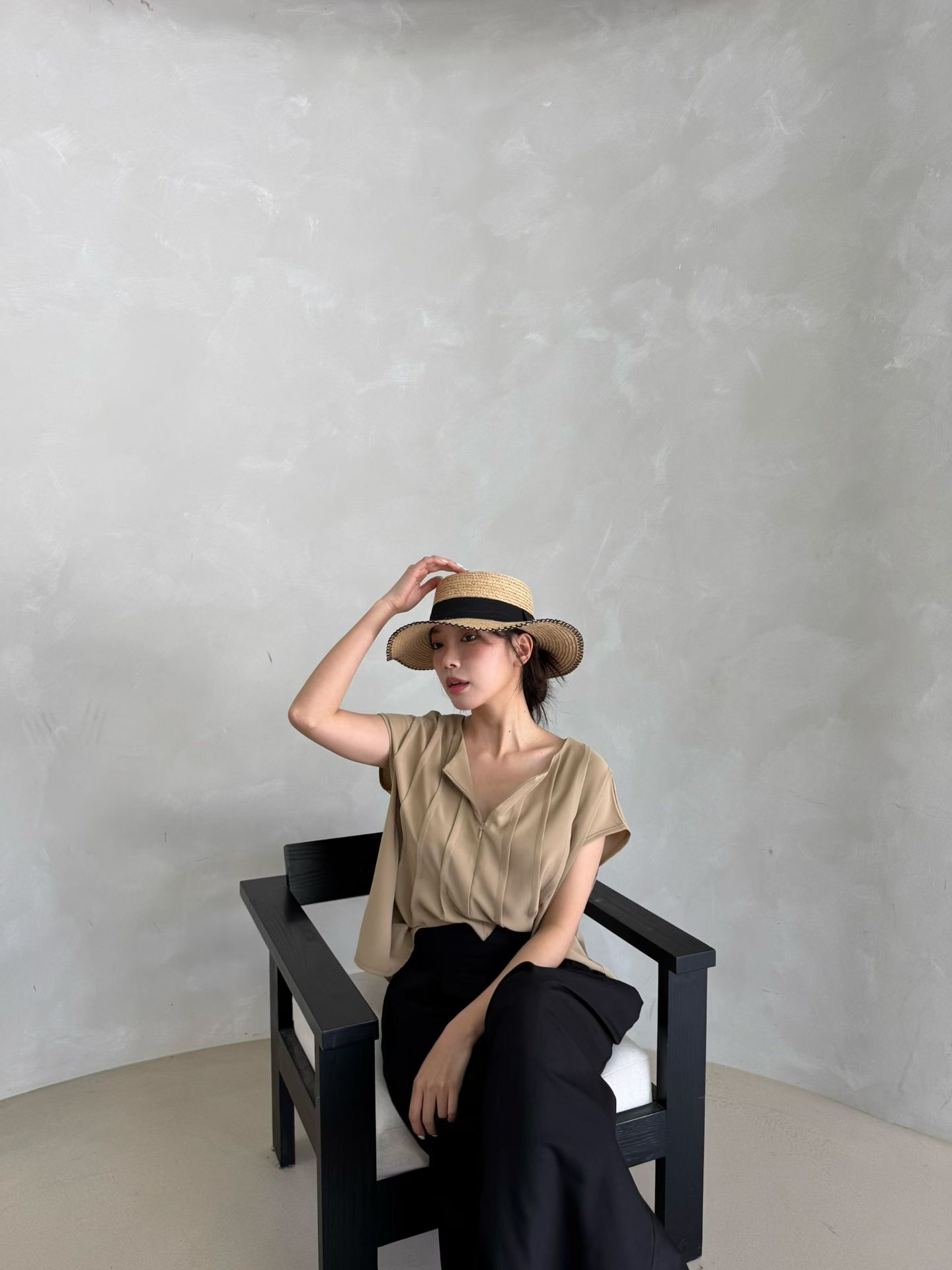 MG23_05 蝙蝠拉鍊TOP (3色)