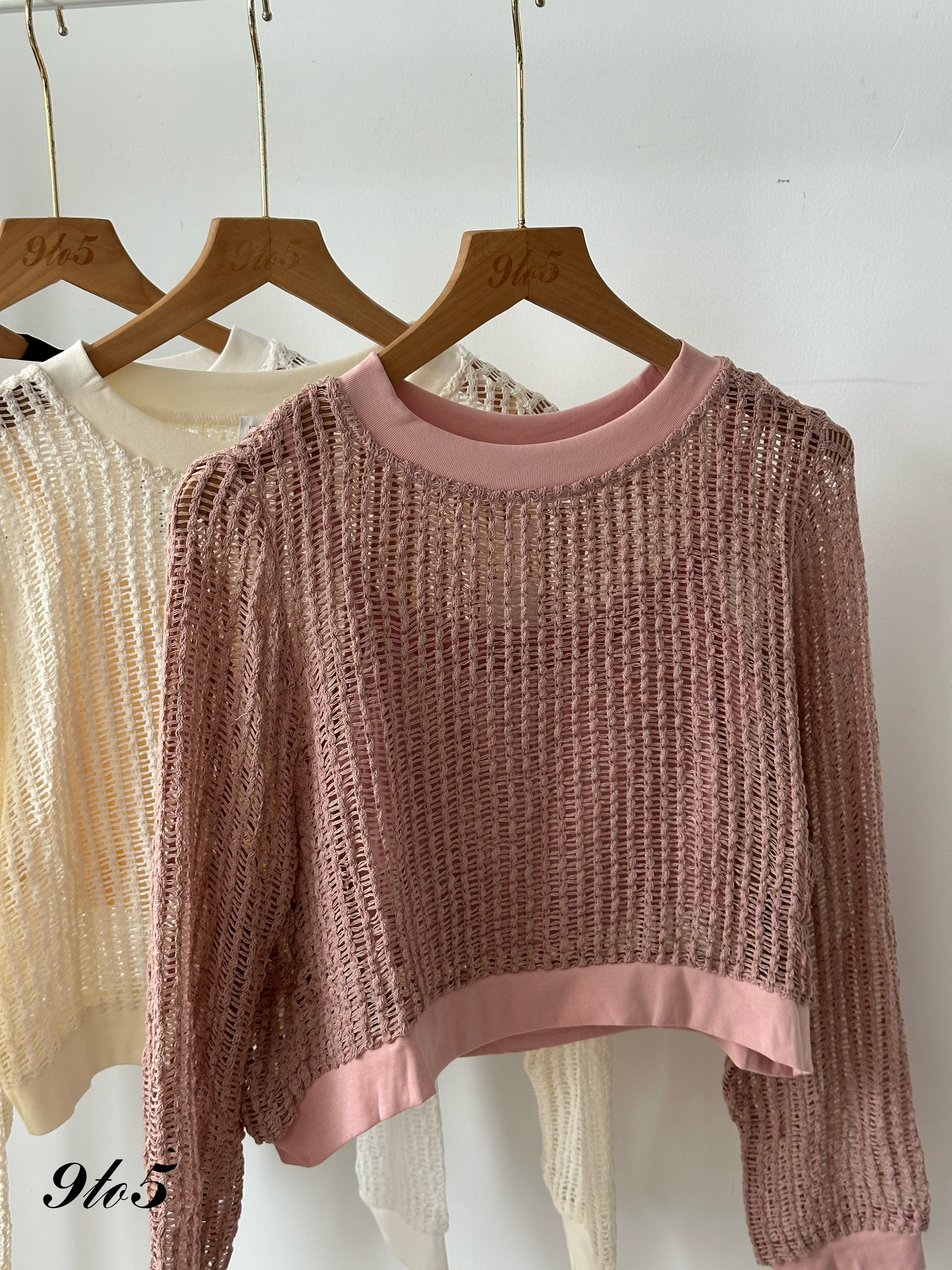 T4002 Open-knit Top - 4 Colors 