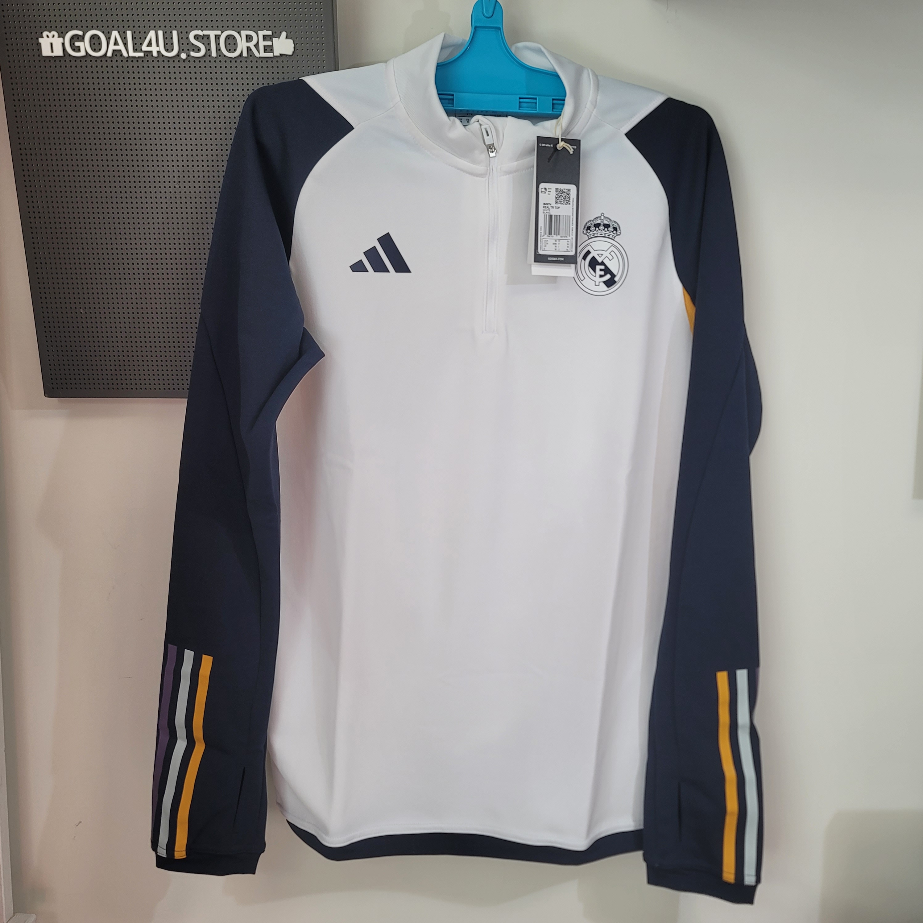 Adidas Real Madrid 皇家馬德里2023-24 1/4 Zip Training Top - White