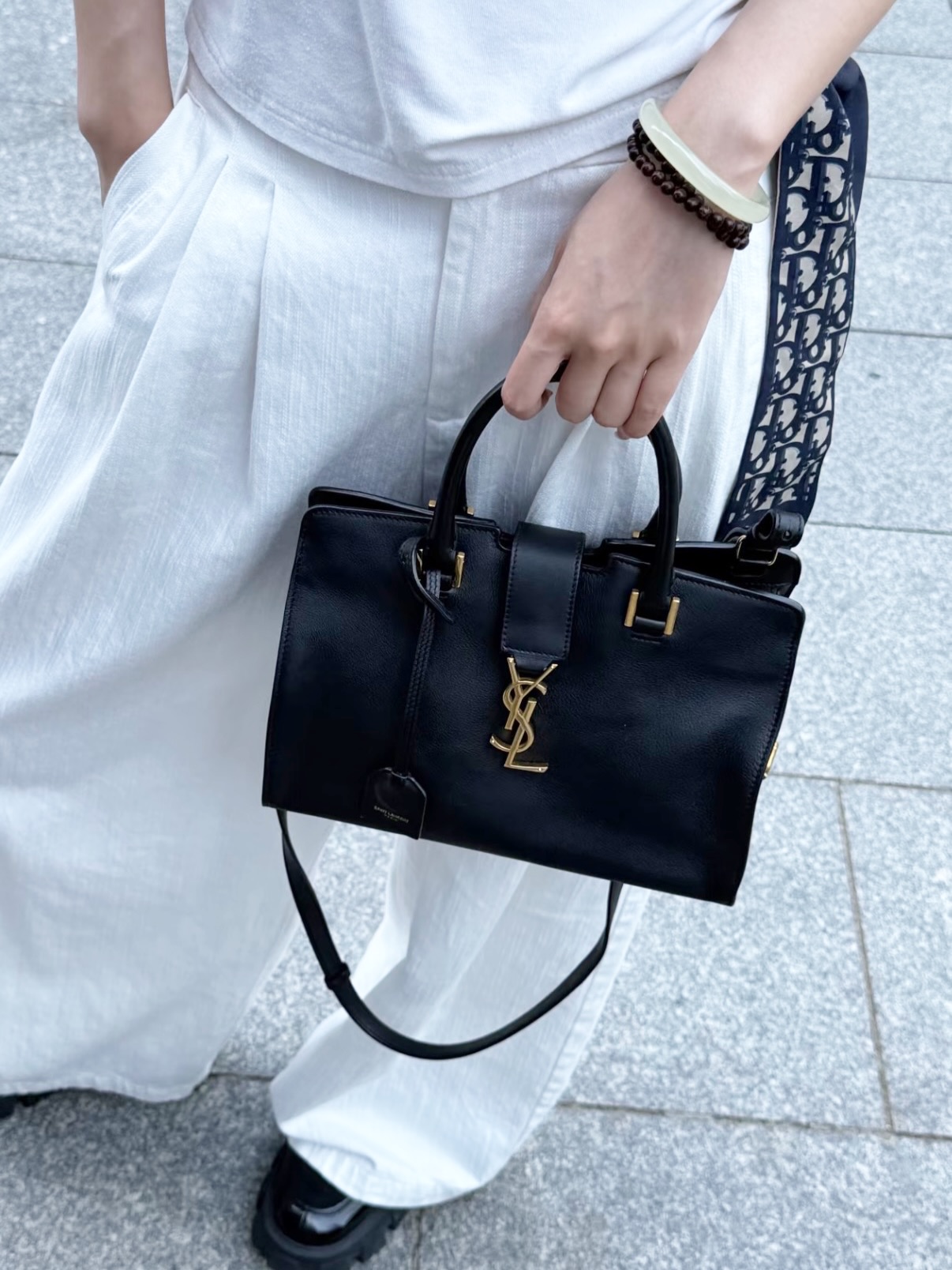 YSL👜 PRE OWNED 🛍️黑金手提包🖤雙肩帶(粗幼肩帶各一) 書仔🖤 