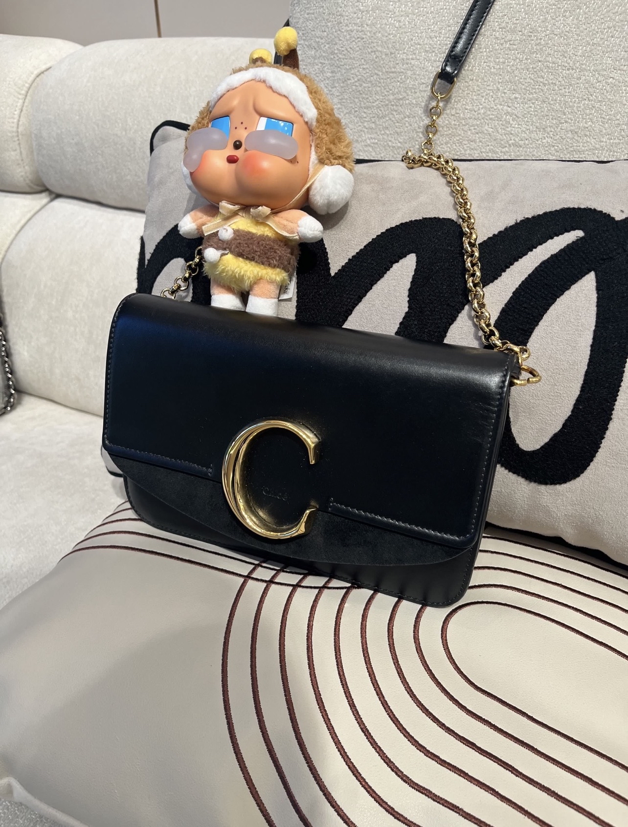 Chloe C chain bag calfskin  98%new✅證書 ✅Dust bag