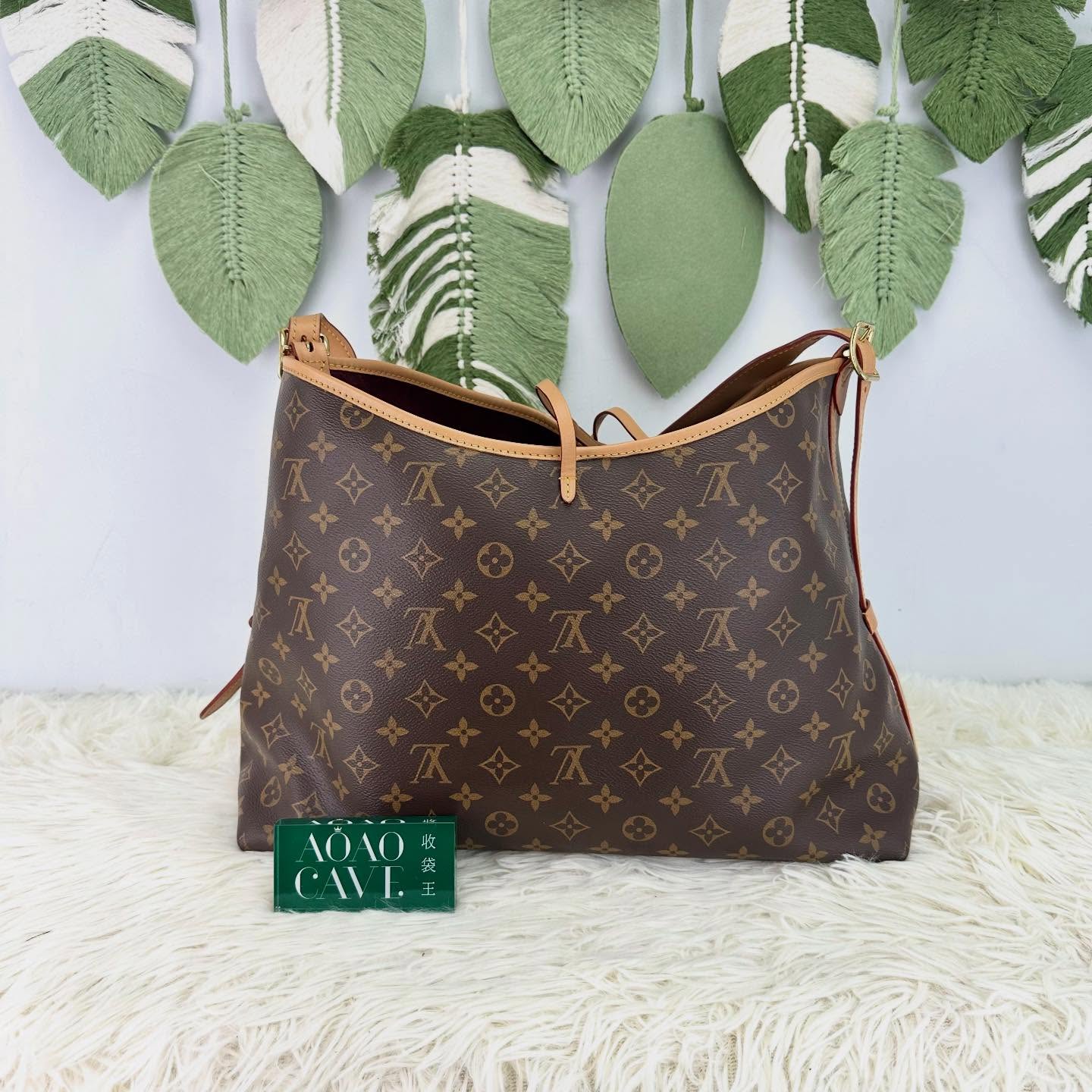 LV 🤍PRE OWNED 啡色老花 CarryAll MM Size 單肩斜肩包🤎